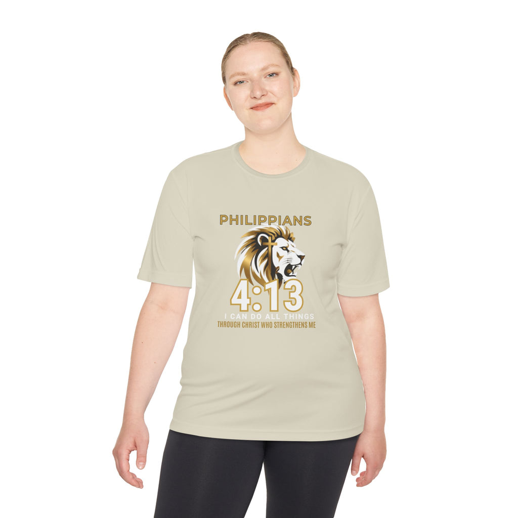 Philippians 4:13: "I Can Do All Things" — Moisture Wicking T-Shirt
