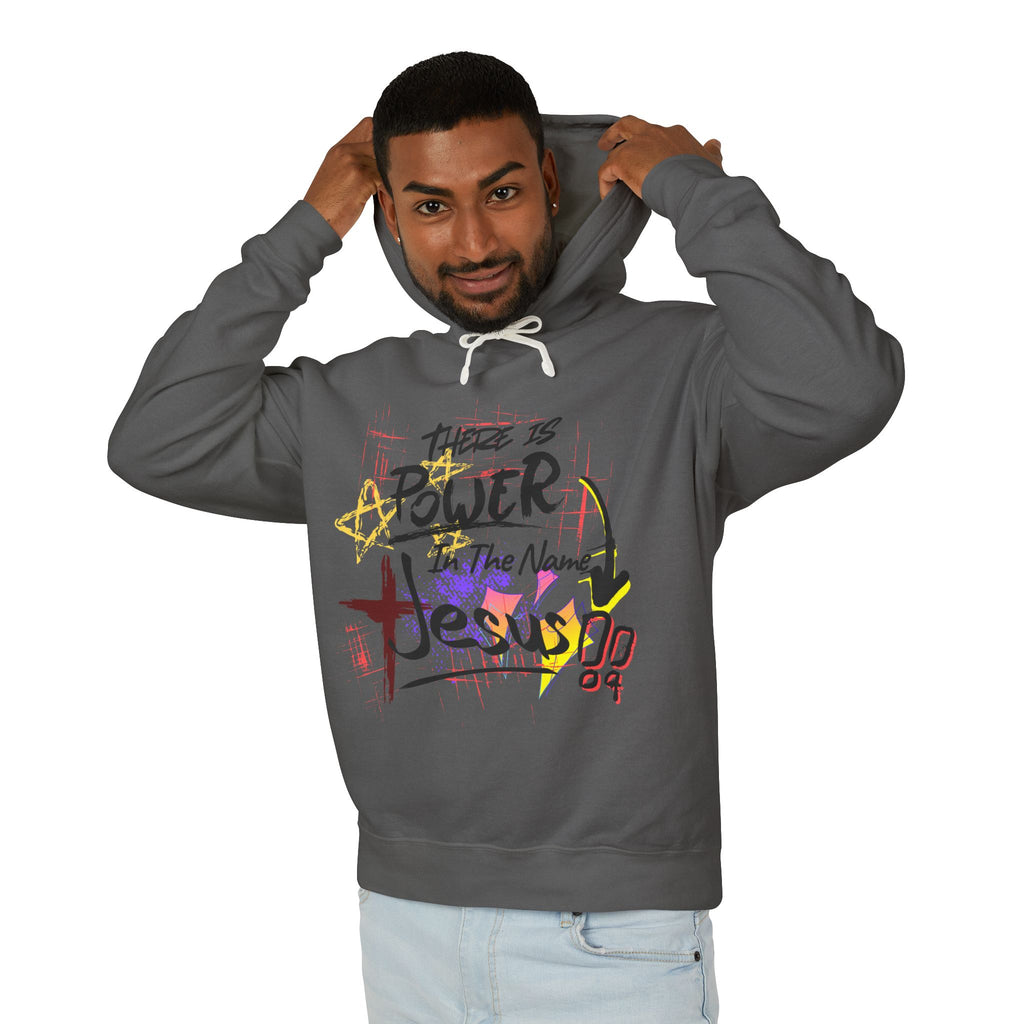 "There Is Power In The Name of Jesus" Lightweight Hooded Sweatshirt