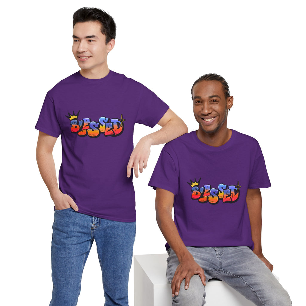 'Blessed' Crown Graffiti Tee