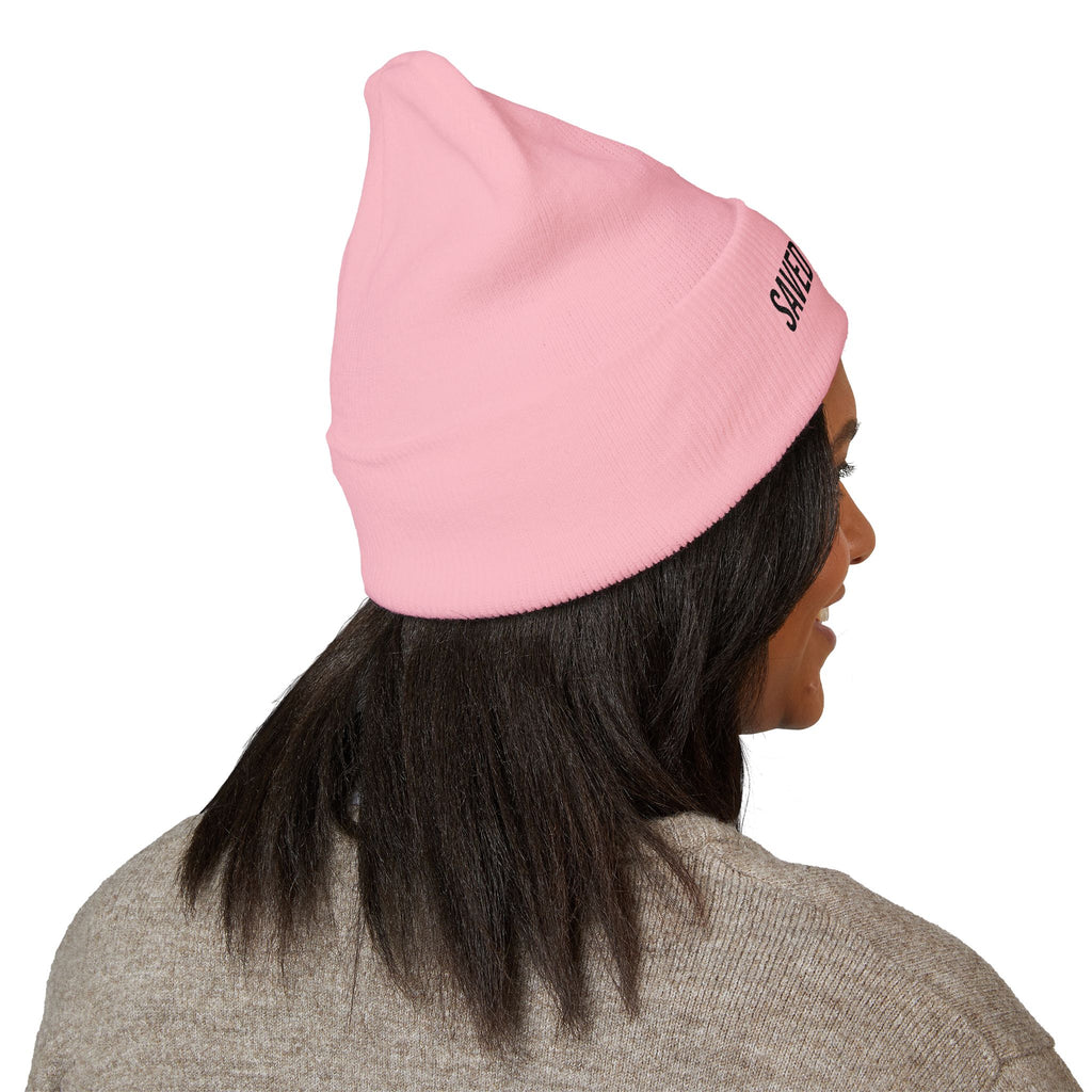 'Saved By Grace' Embroidered Cuffed Beanie