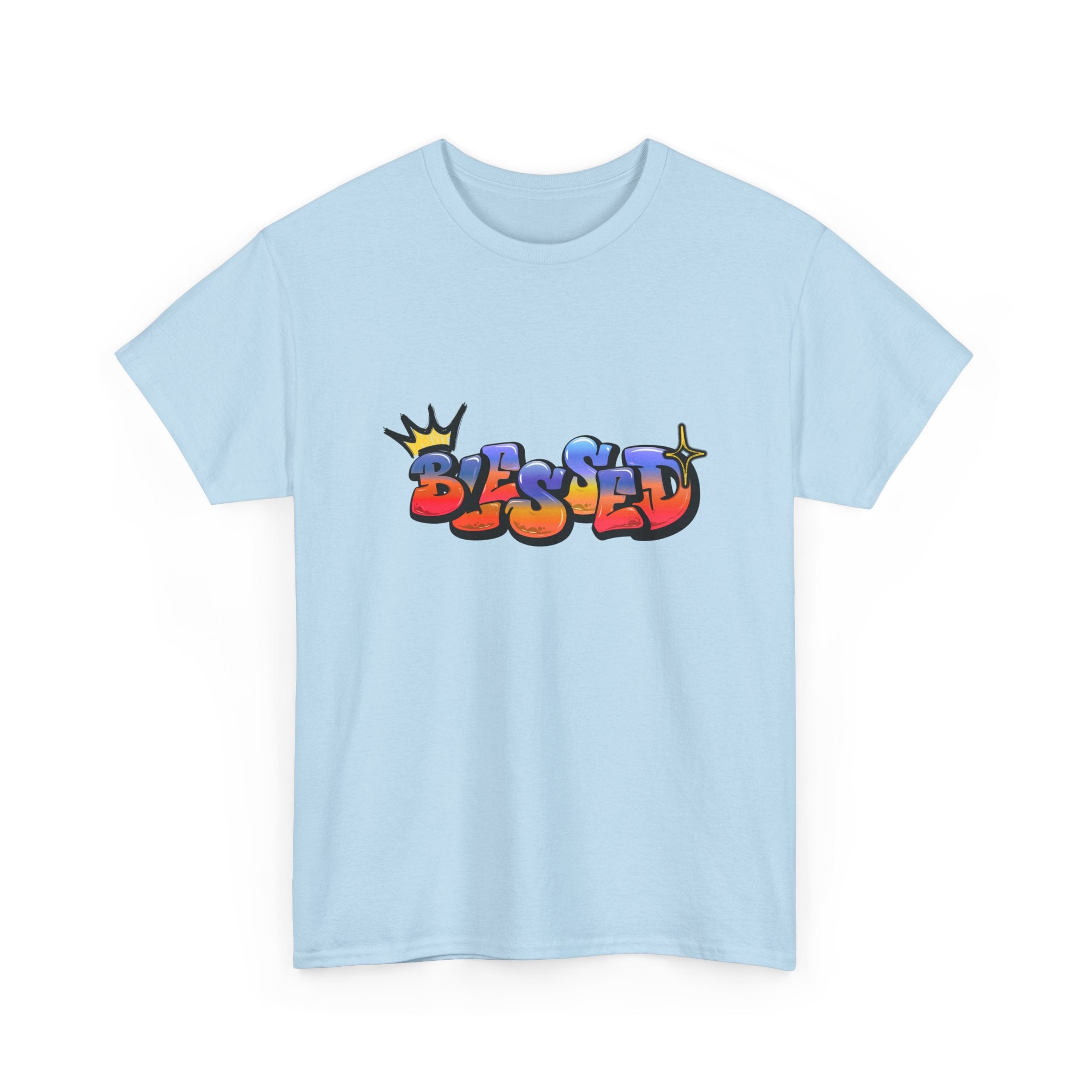 'Blessed' Crown Graffiti Tee