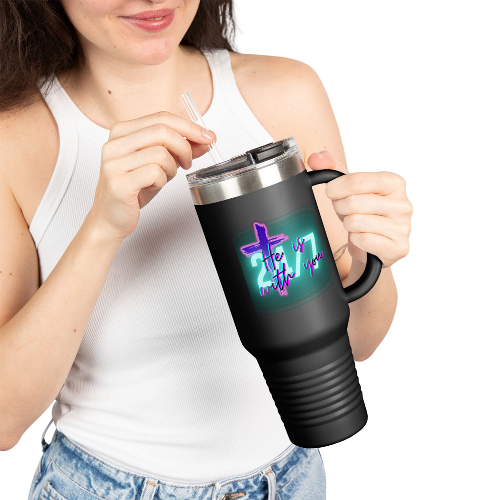 'He is with you' — Insulated Travel Mug (40oz)