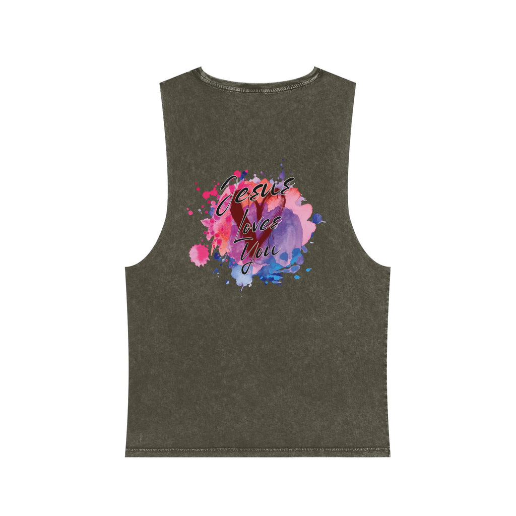 "Jesus Loves You" Stonewash Tank