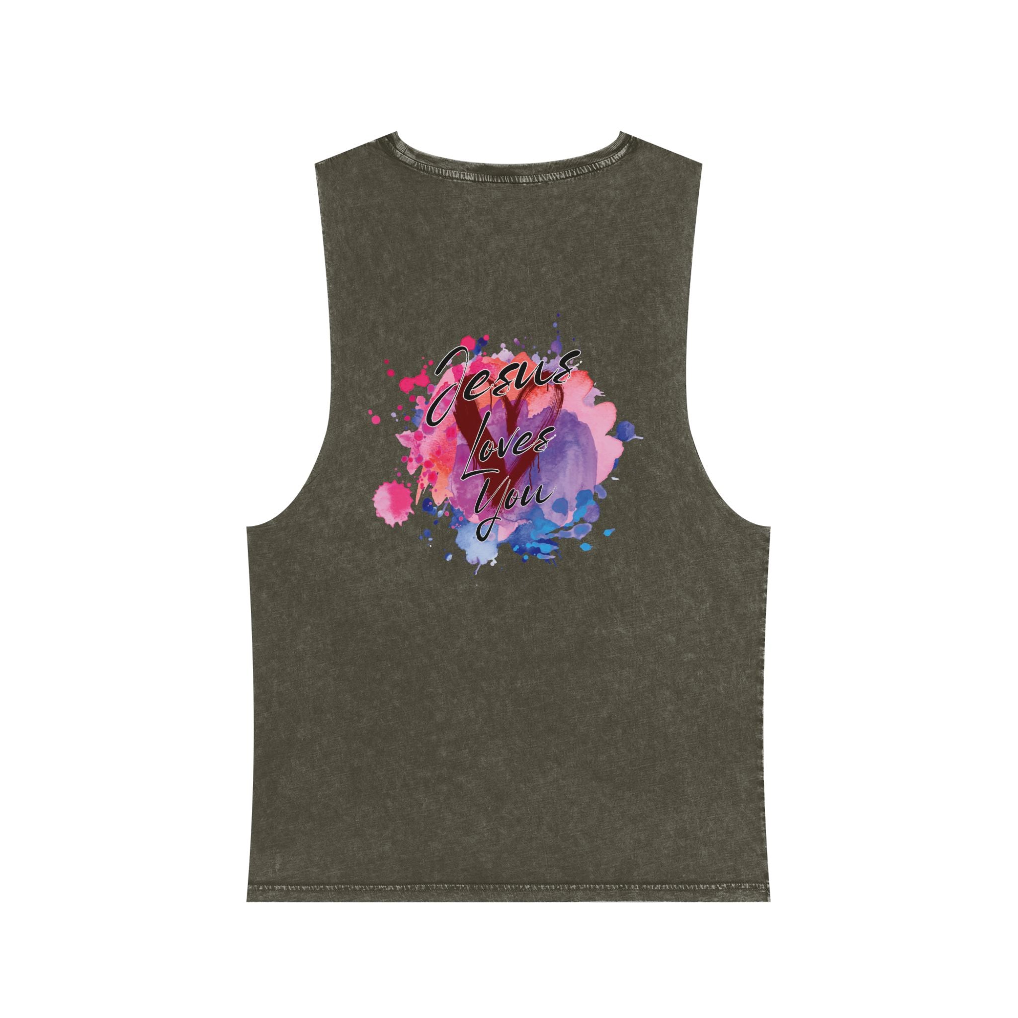 "Jesus Loves You" Stonewash Tank