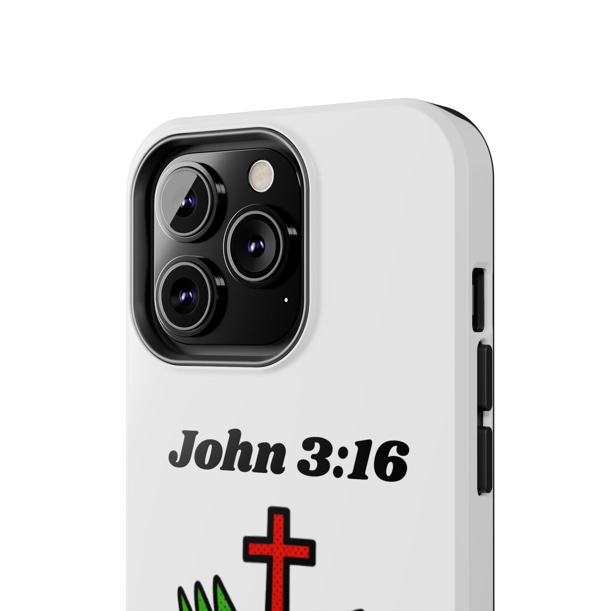 John 3:16 Christian Phone Case — Tough Religious Bible Verse Design