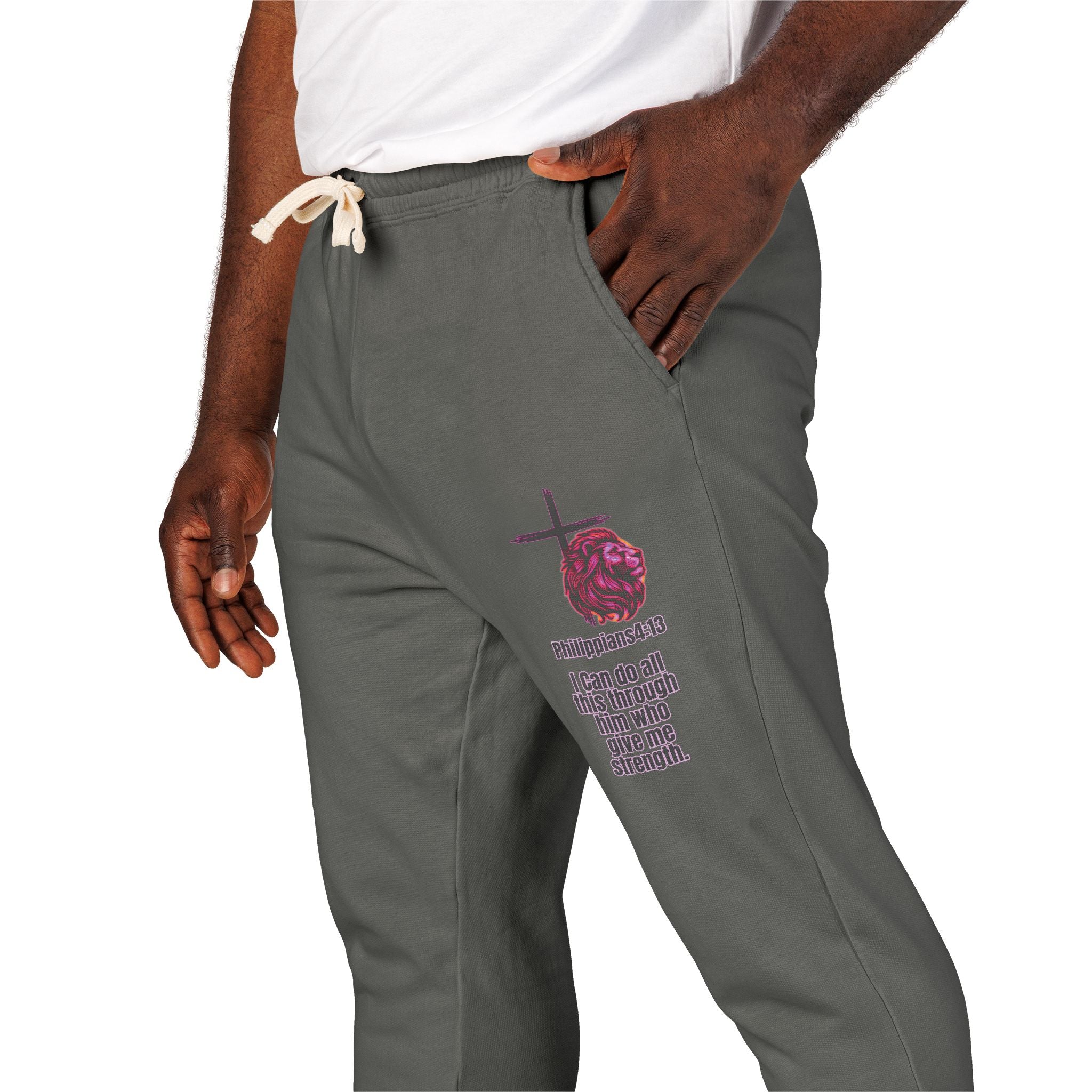 Philippians 4:13: Fleece Joggers