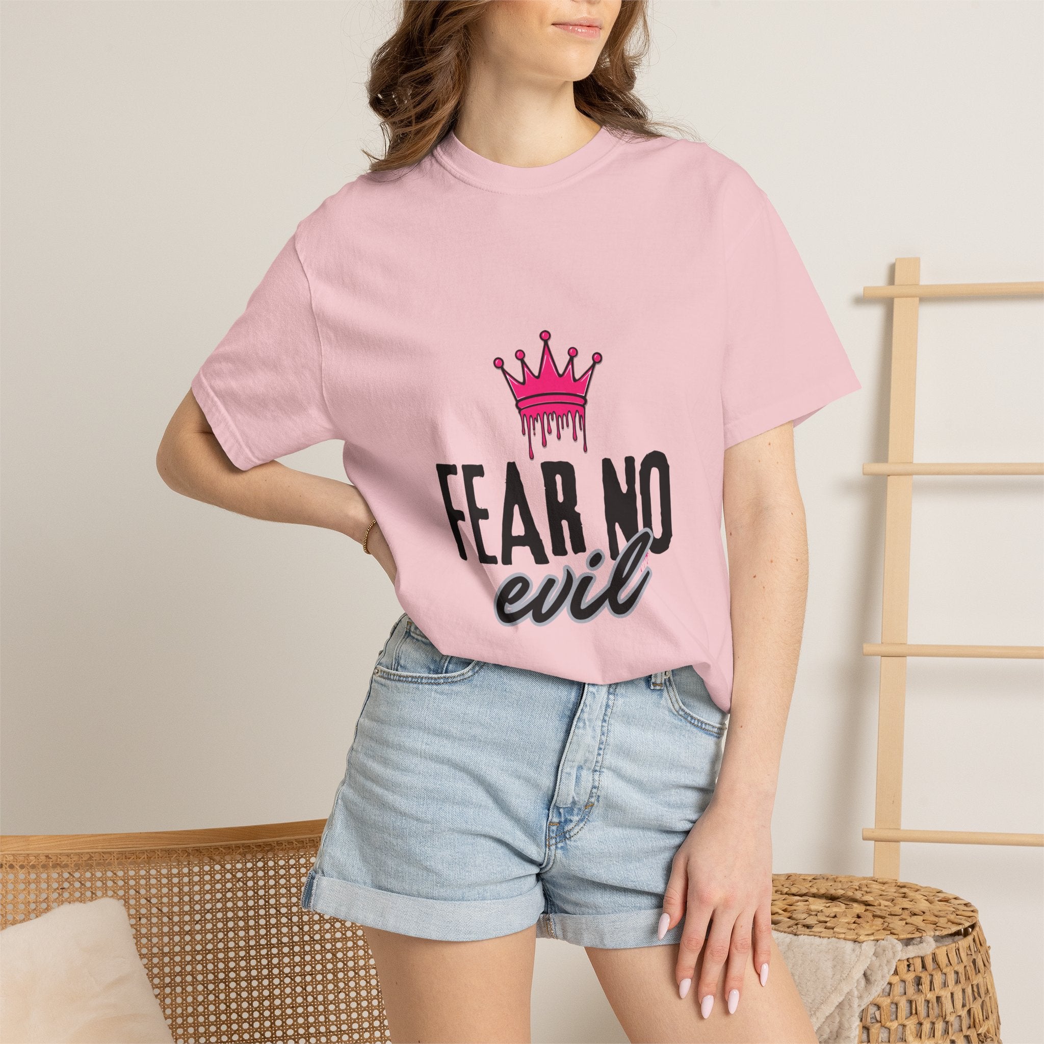 'Fear No Evil' Crown Pink