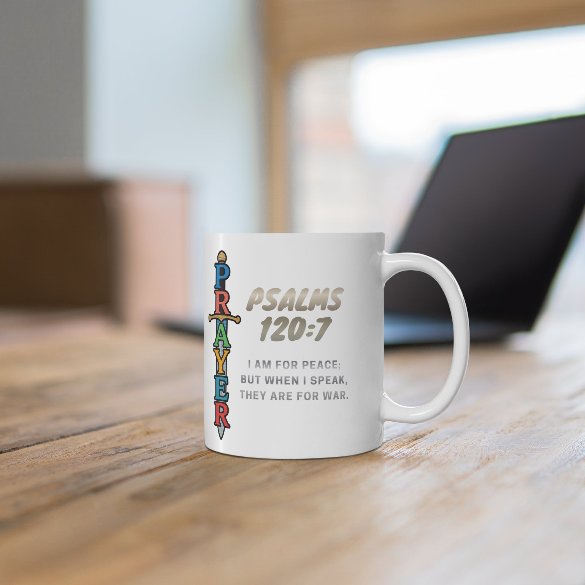 Prayer Sword Ceramic Mug (11oz)