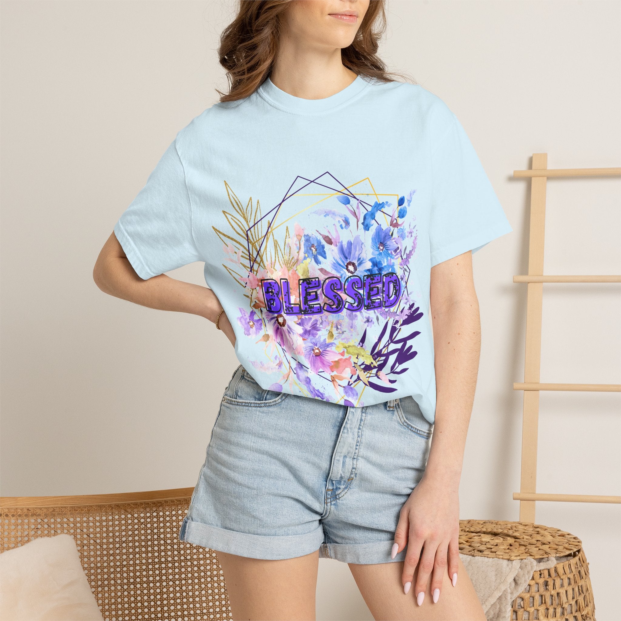 'Blessed'  — Floral T-Shirt