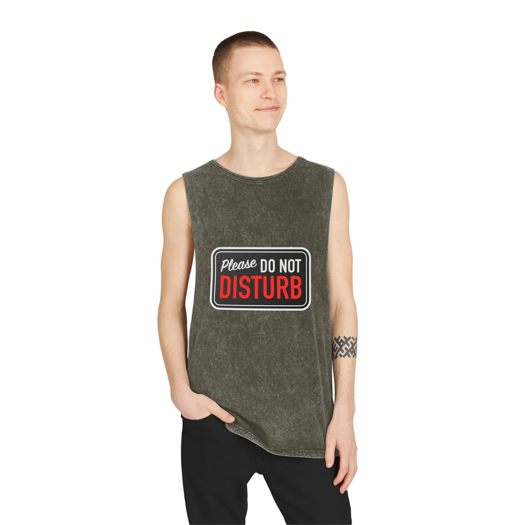 "Please Do Not Disturb: Got Gains & Jesus On My Mind" - Stonewash Tank Top