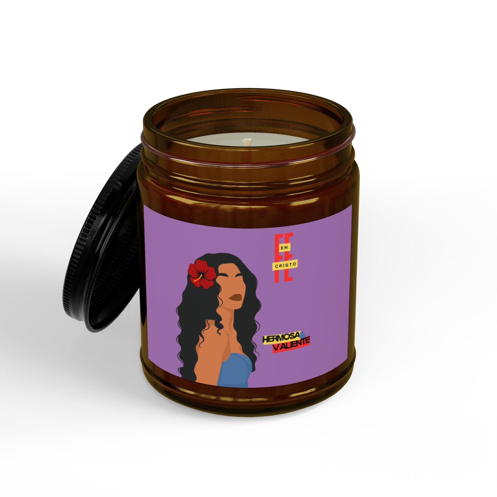 'Fe en Cristo': Hermosa & Valiente — Soy Candle (4oz & 9oz)