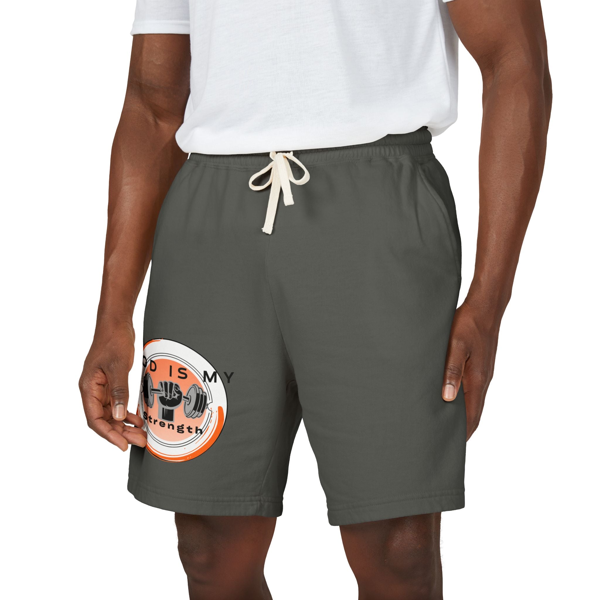 "God Is My Strength" — Fleece Sweat Shorts