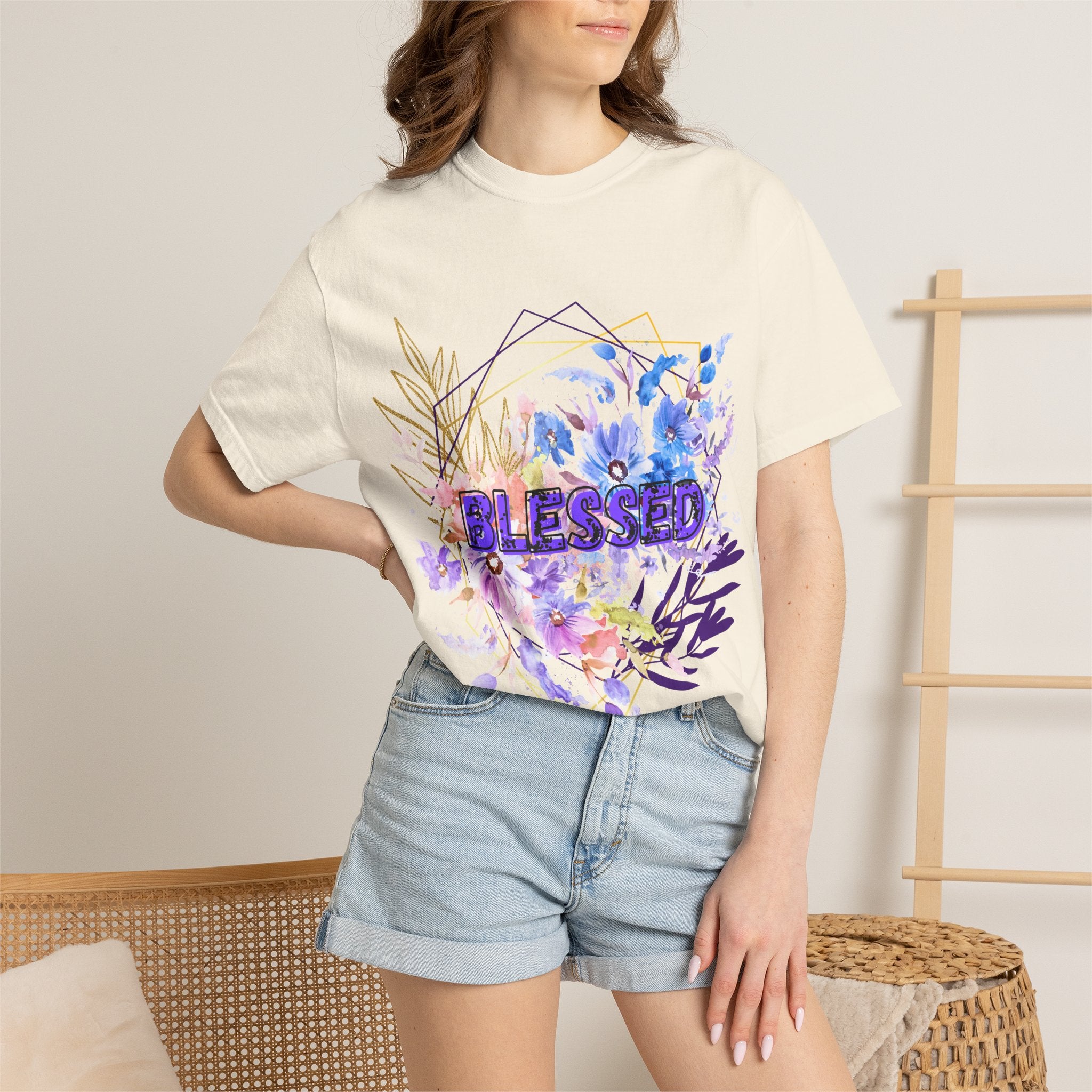 'Blessed'  — Floral T-Shirt