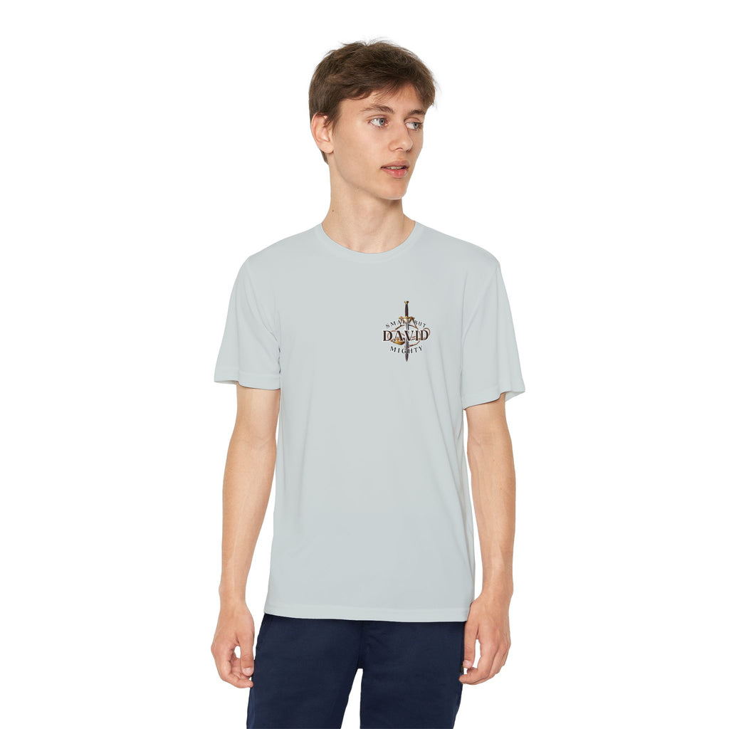 1 Timothy 4:12: 'Small But Mighty' Stones Youth Competitor Tee