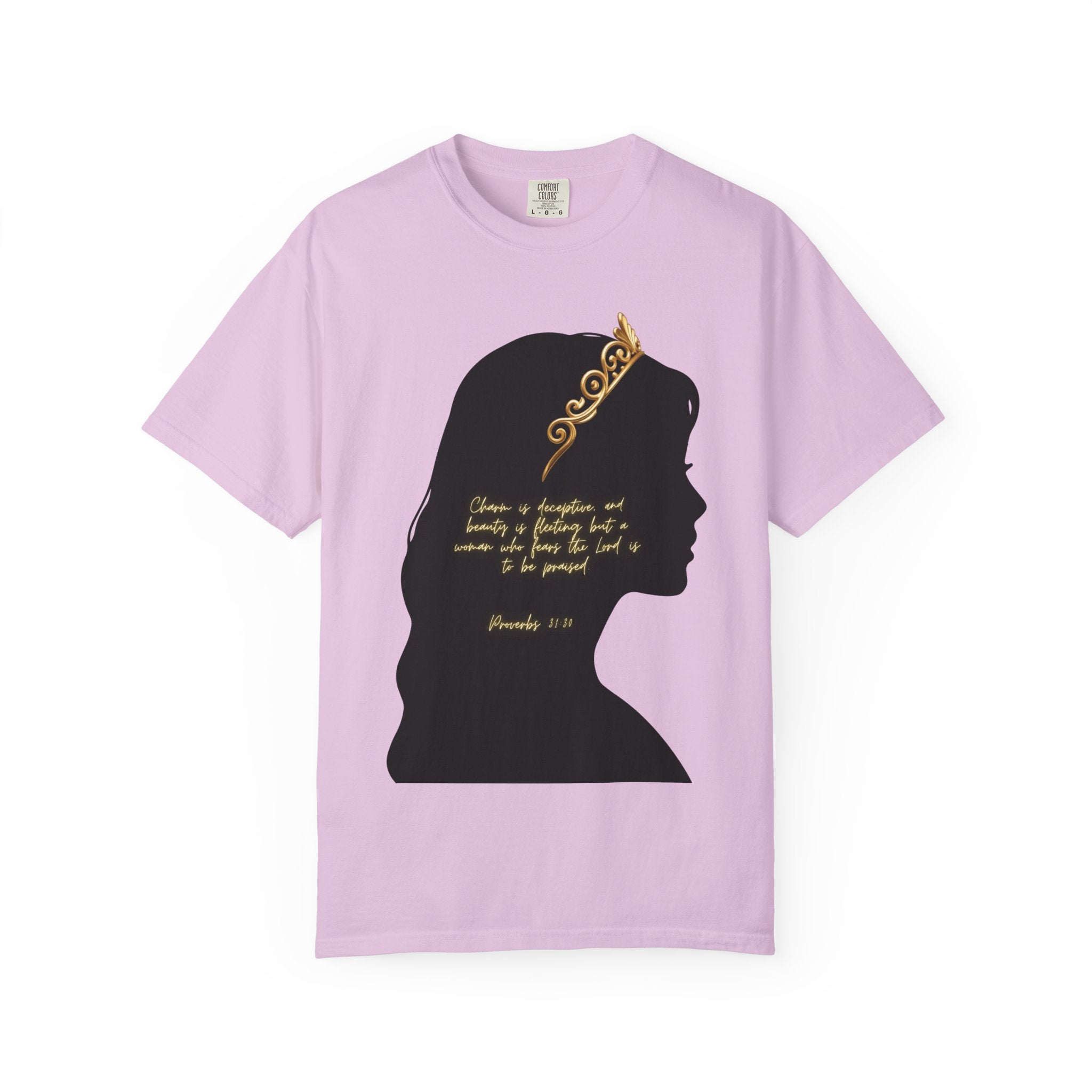 Proverbs 31:30 Gold Crown - T-Shirt