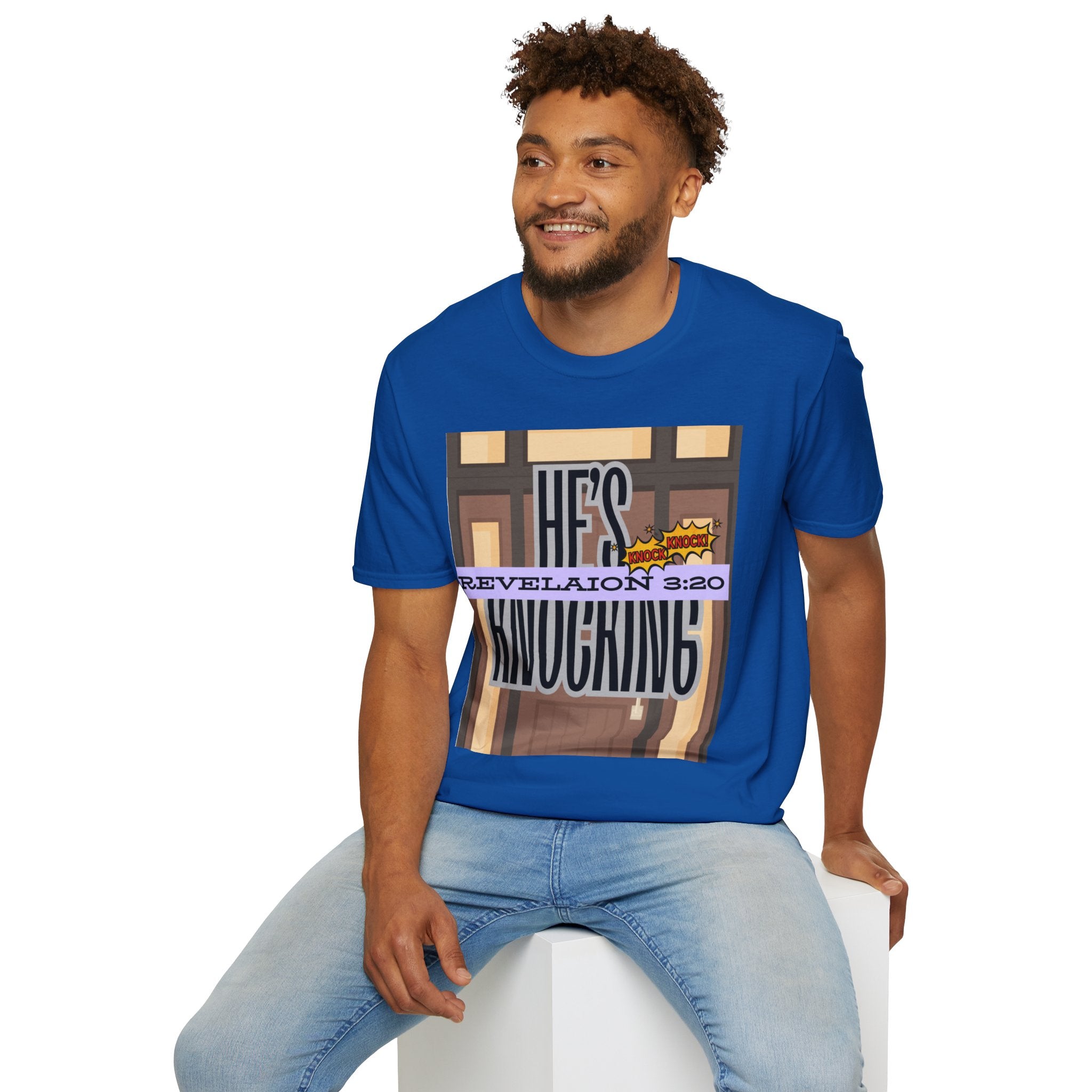 “He’s Knocking” Revelation 3:20 — Graphic T‑Shirt