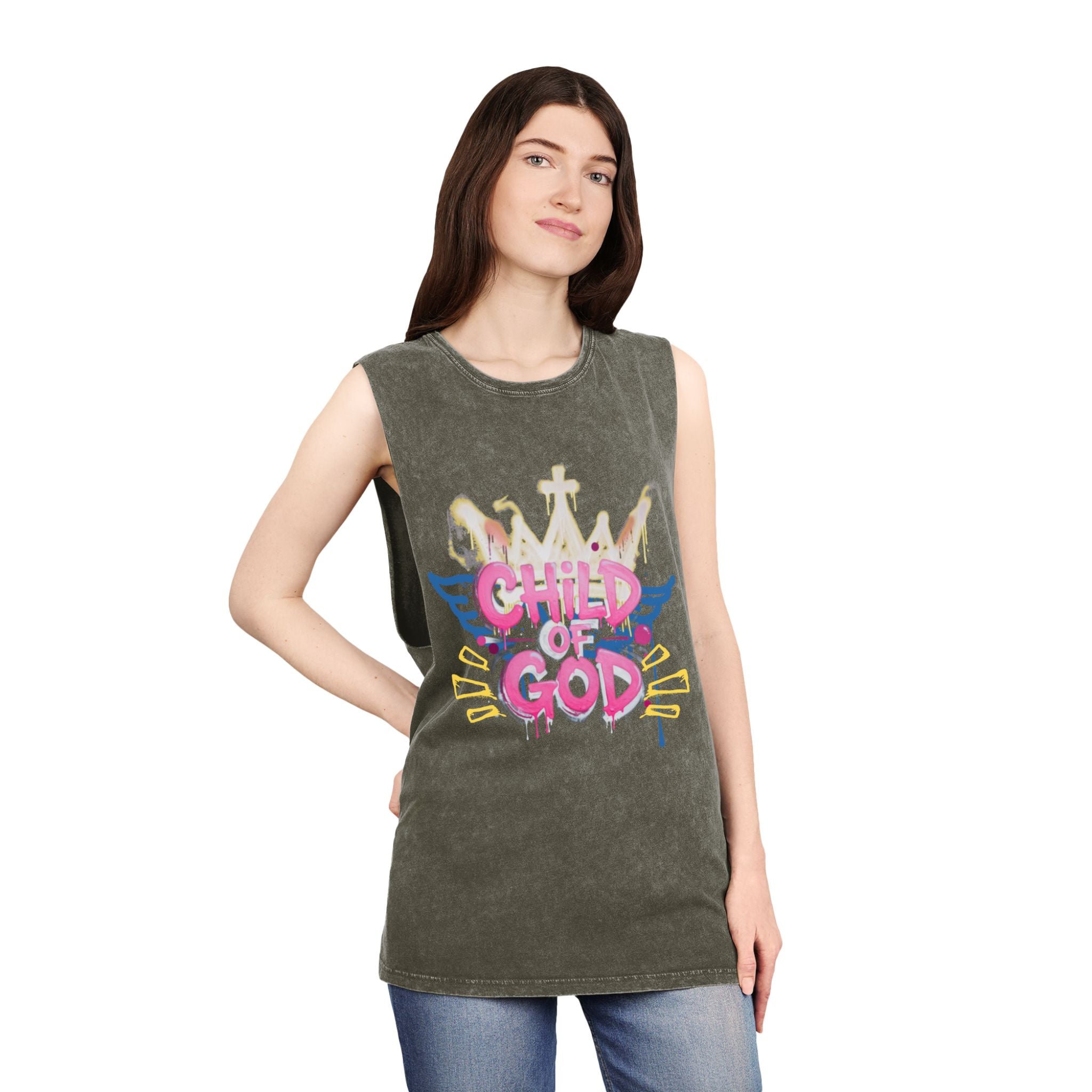 'Child of God' Stonewash Tank Top
