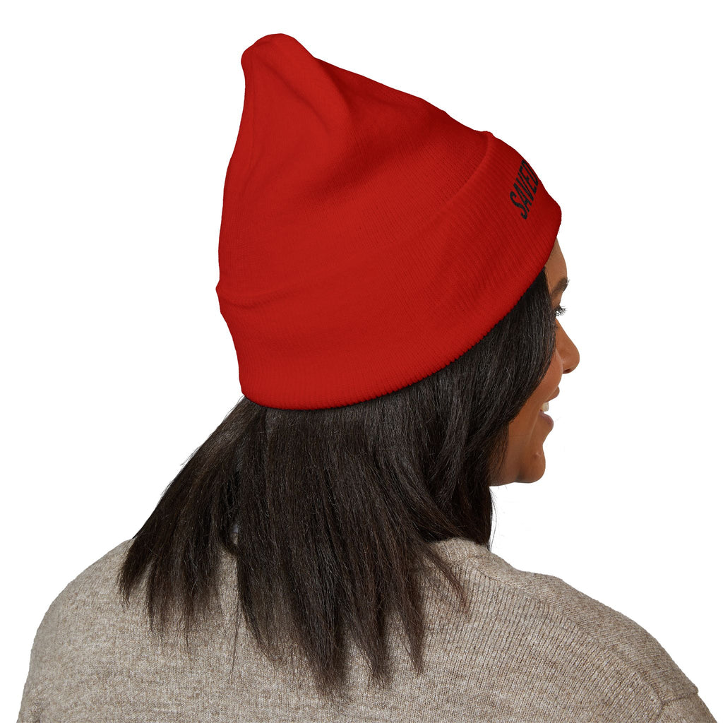 'Saved By Grace' Embroidered Cuffed Beanie