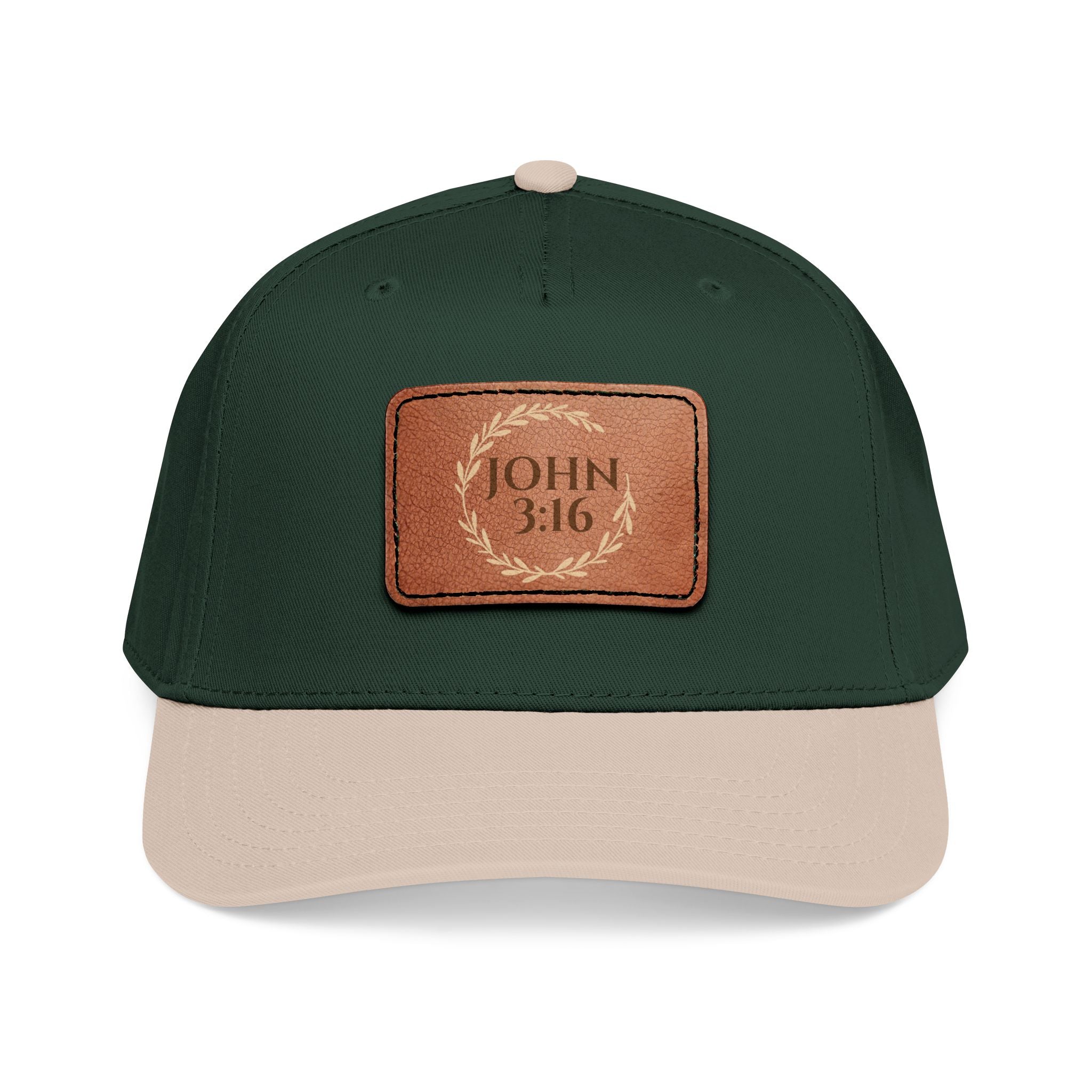 John 3:16 Leather Patch Baseball Cap