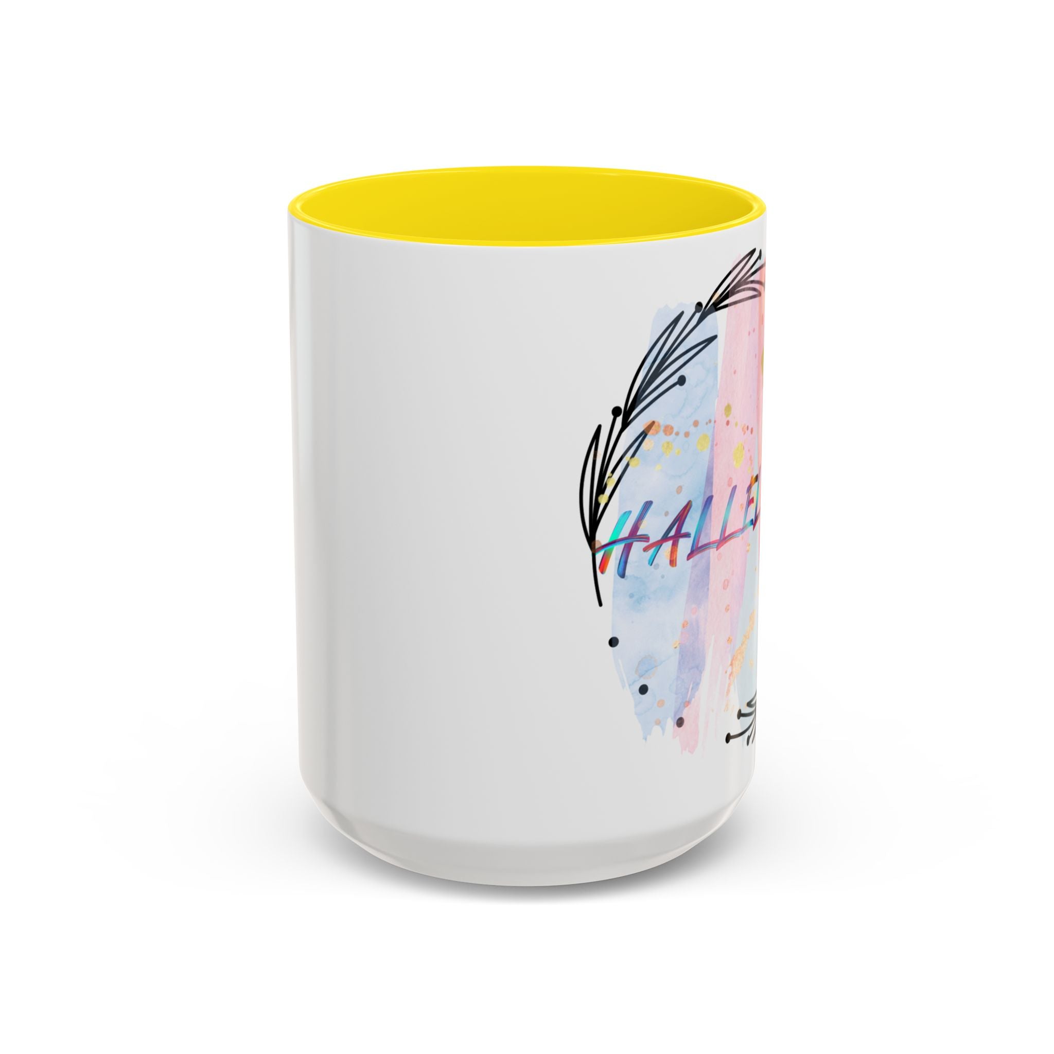 'Hallelujah'  —  Watercolor Accent Coffee Mug (11/15oz)
