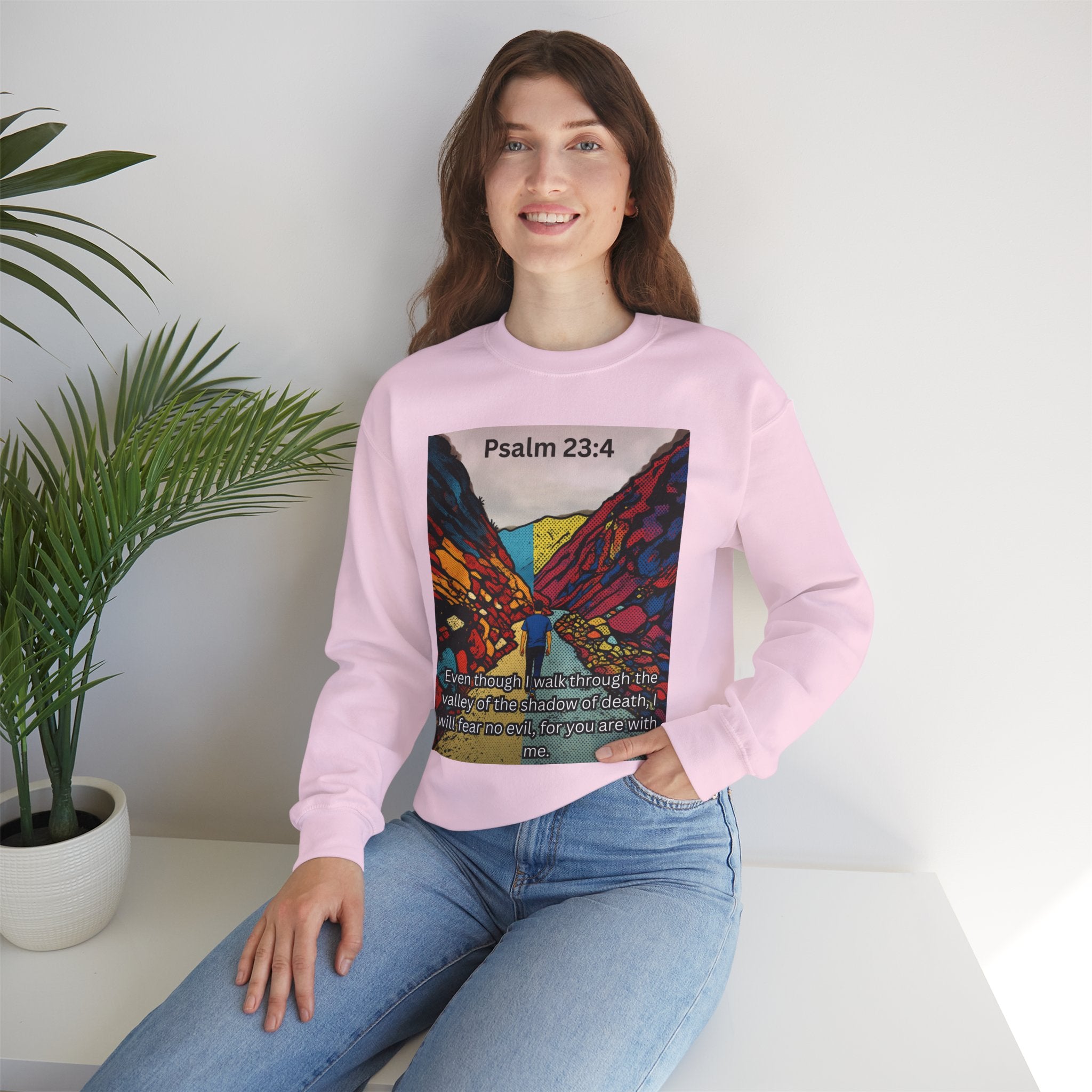 Psalm 23:4 — Crewneck Sweatshirt