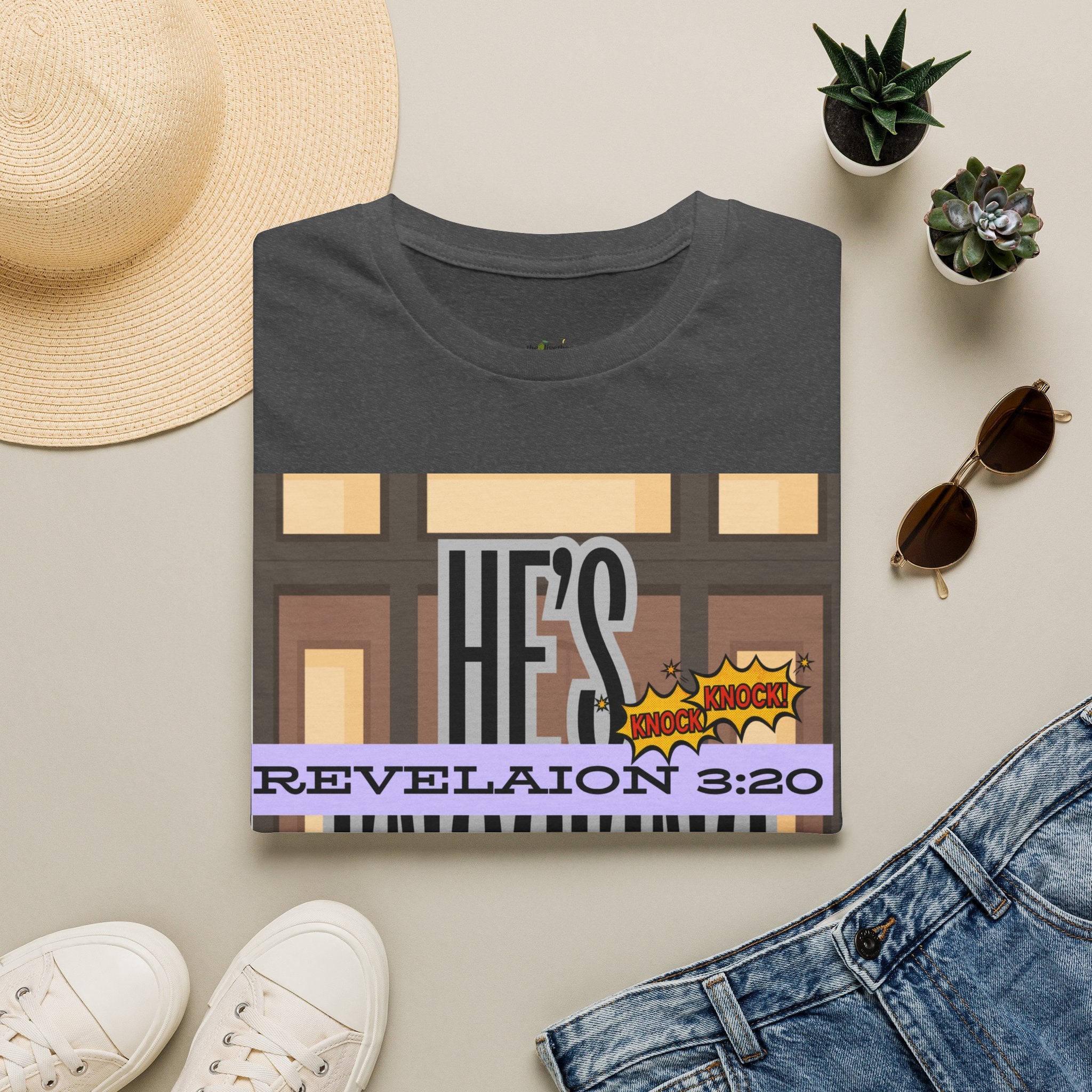 “He’s Knocking” Revelation 3:20 — Graphic T‑Shirt