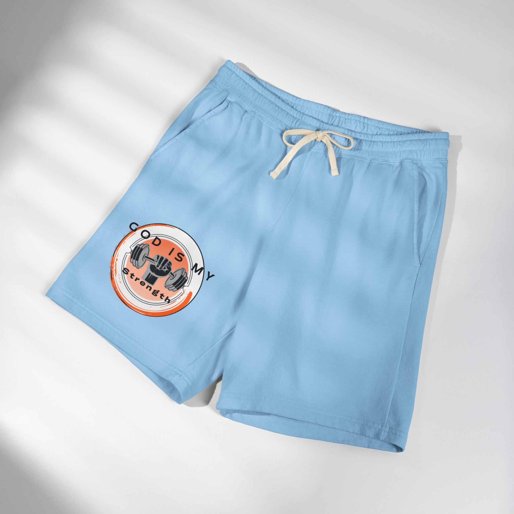 "God Is My Strength" — Fleece Sweat Shorts