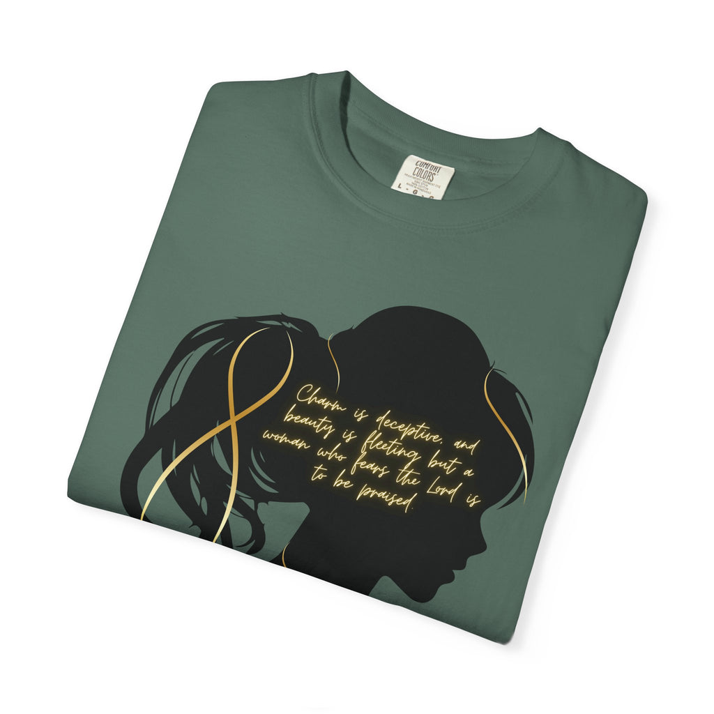Proverbs 31:30 Gold Heart- T-Shirt