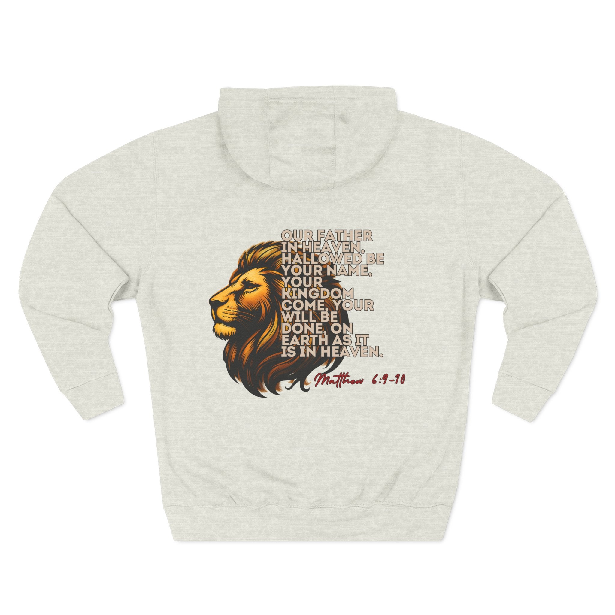 Matthew 6:9-10 Lion Prayer — Fleece Pullover