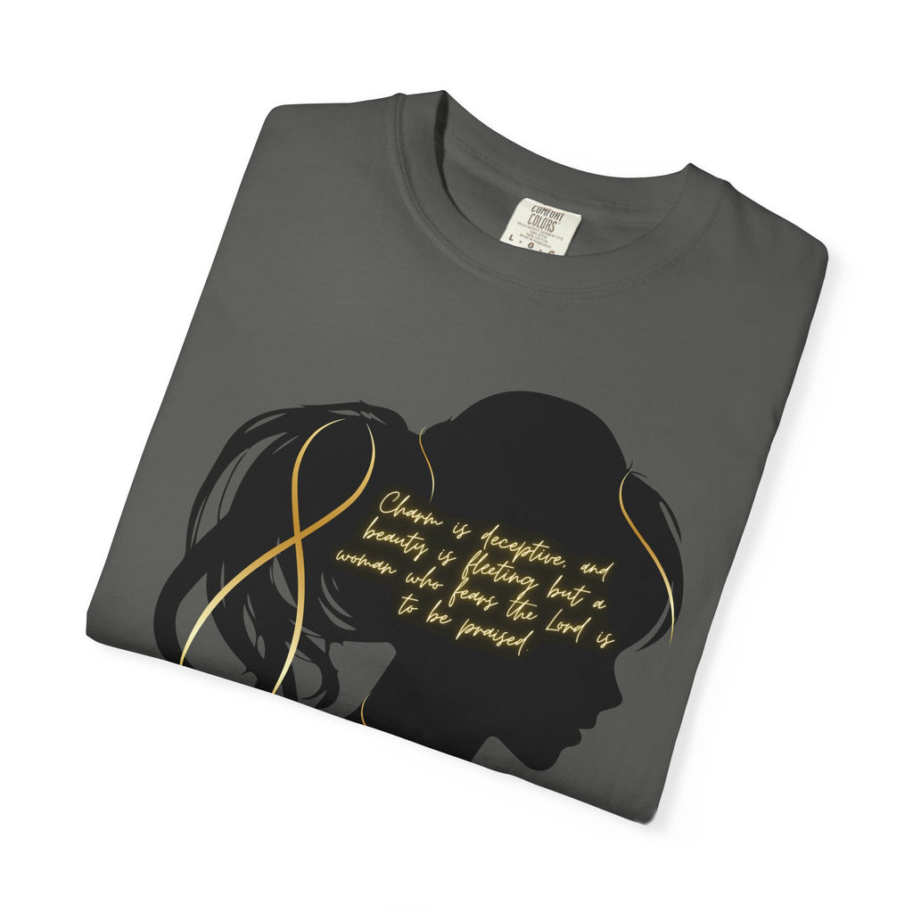 Proverbs 31:30 Gold Heart- T-Shirt