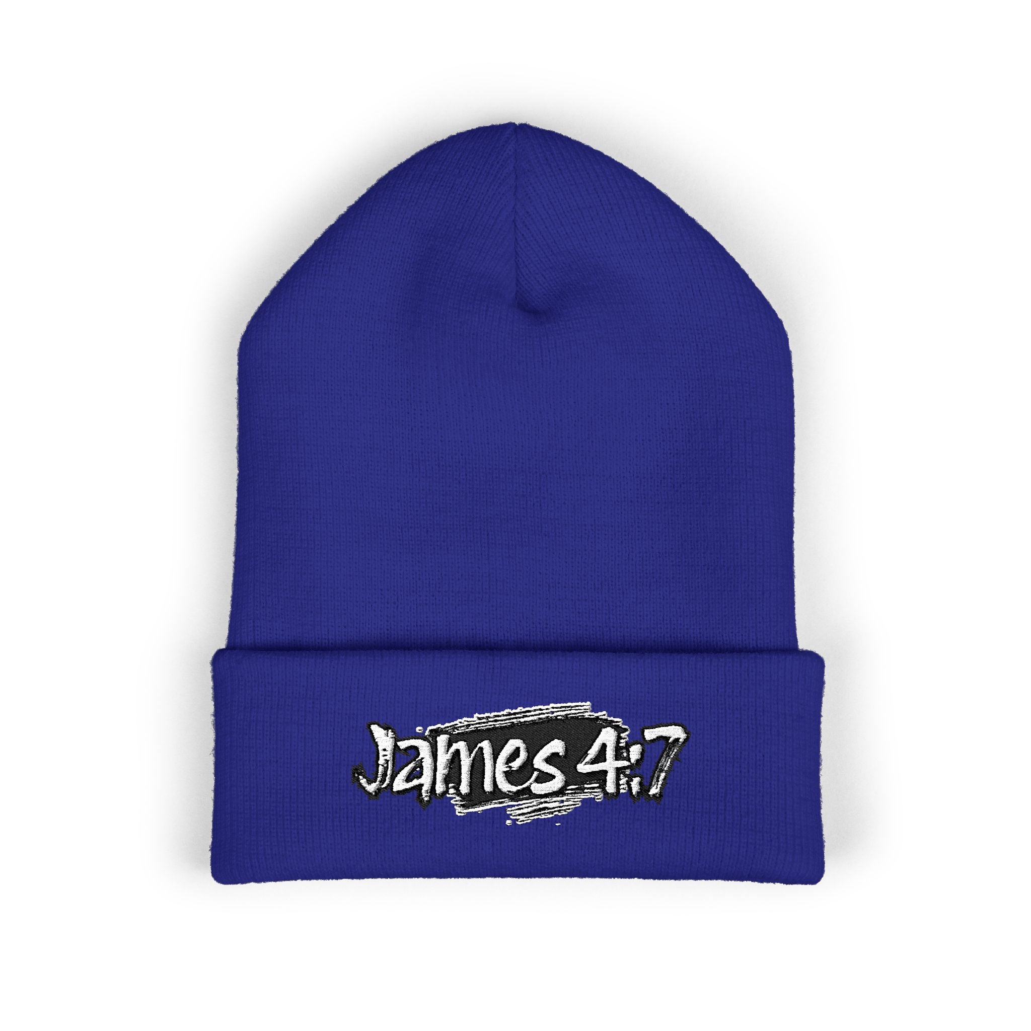 James 4:7 Embroidered Cuffed Beanie