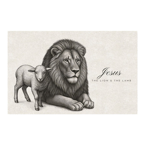 "Jesus: The Lion & The Lamb" — Rectangle Rug