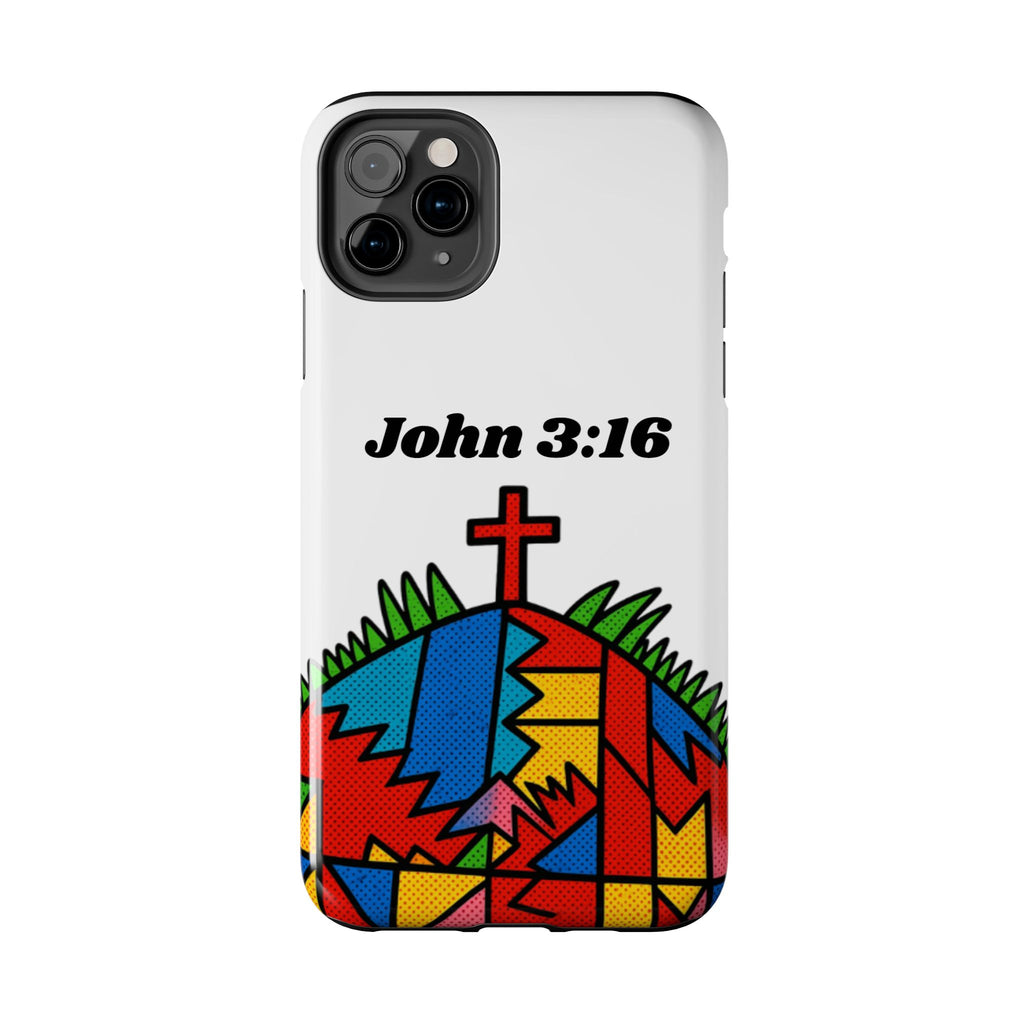 John 3:16 Christian Phone Case — Tough Religious Bible Verse Design