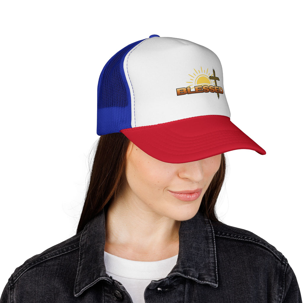 'Blessed' Sunrise Bold Trucker Cap