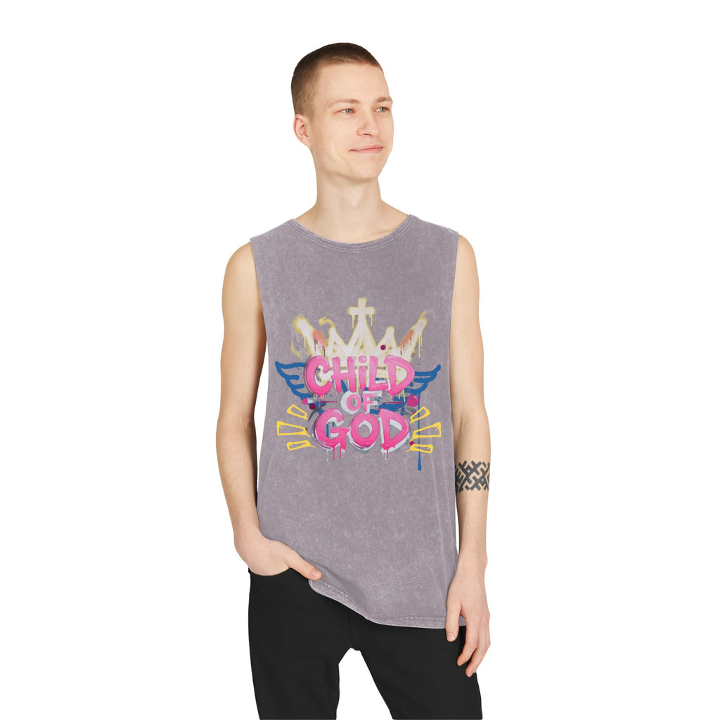 'Child of God' Stonewash Tank Top