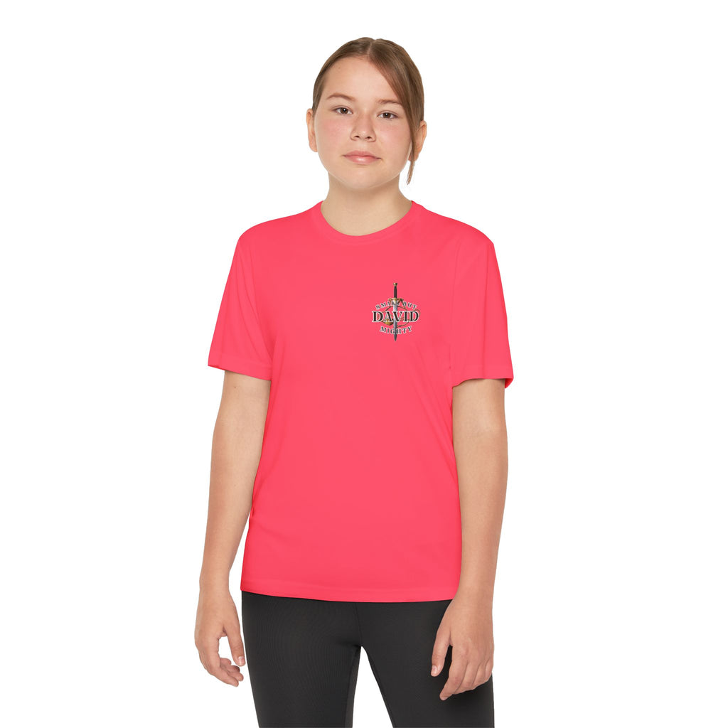 1 Timothy 4:12: 'Small But Mighty' Stones Youth Competitor Tee