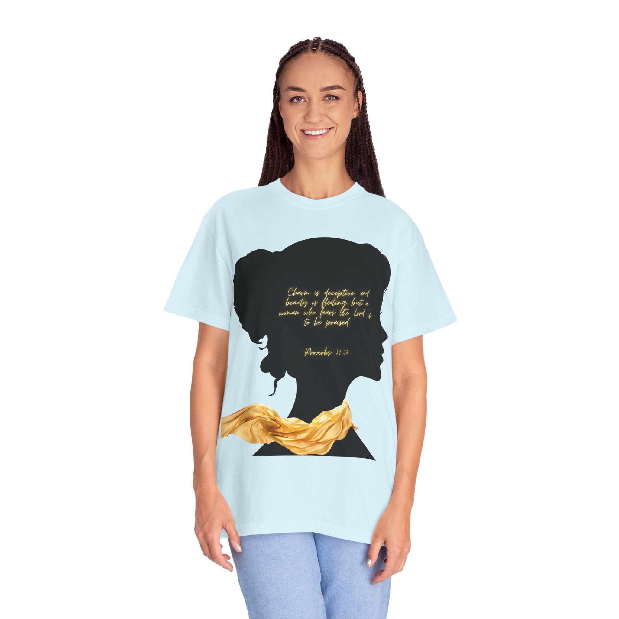 Proverbs 31:30 Gold Scarf - T-Shirt
