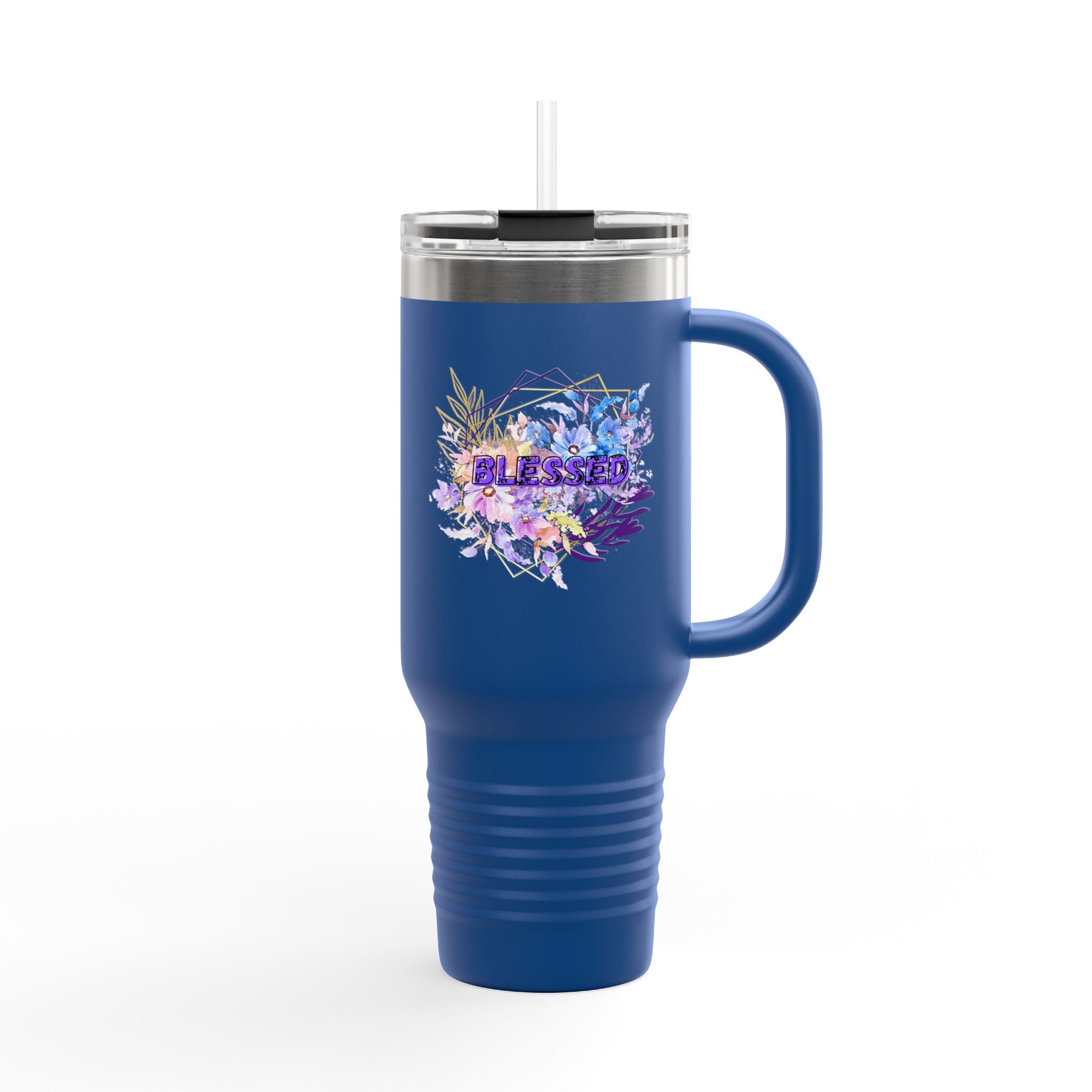 'Blessed' Floral Insulated Travel Mug  40oz