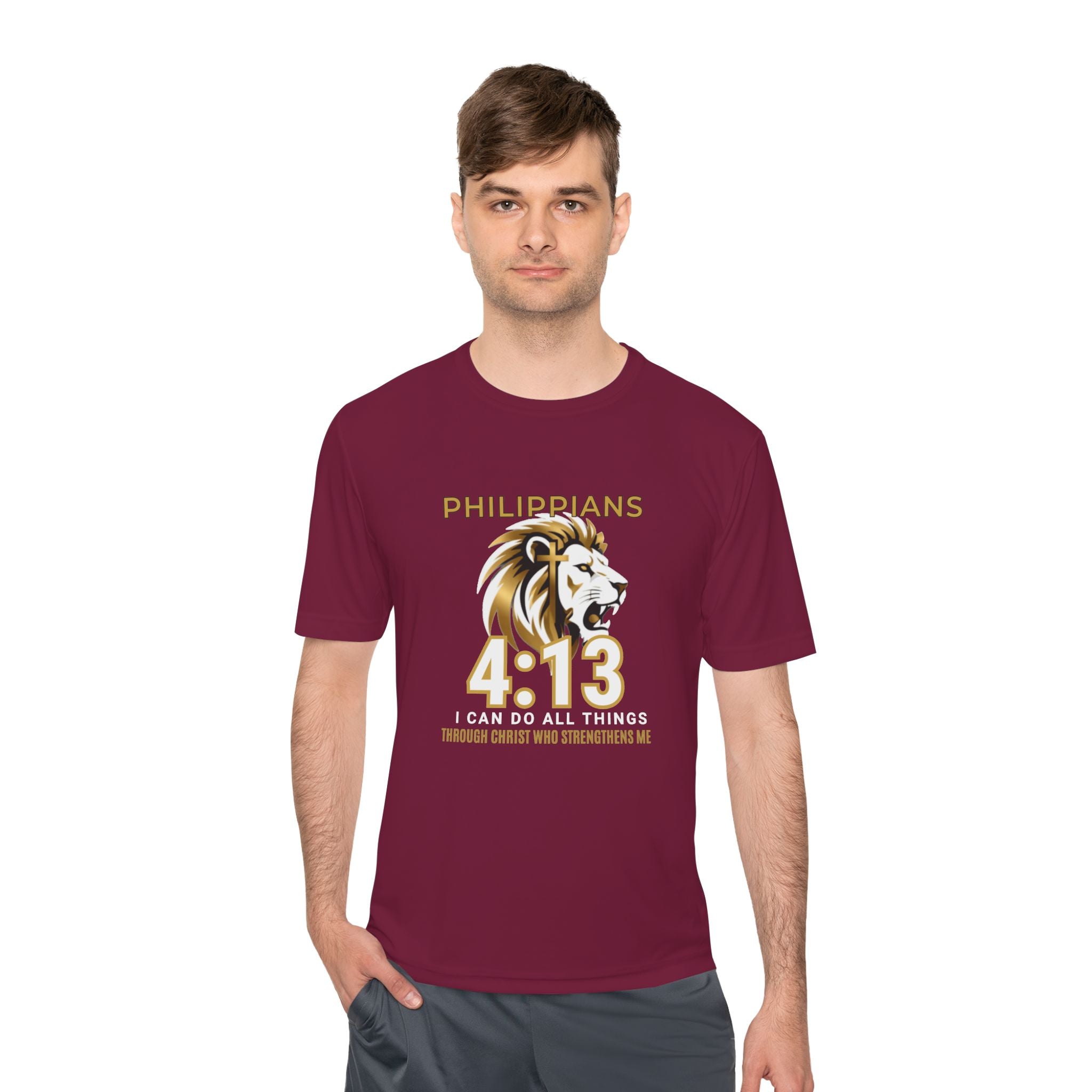 Philippians 4:13: "I Can Do All Things" — Moisture Wicking T-Shirt