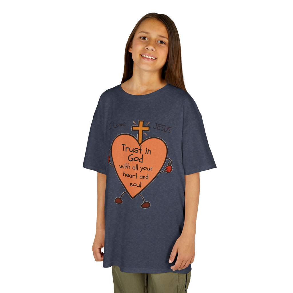 "Trust In God With Your Heart and Soul" - Kids Tee
