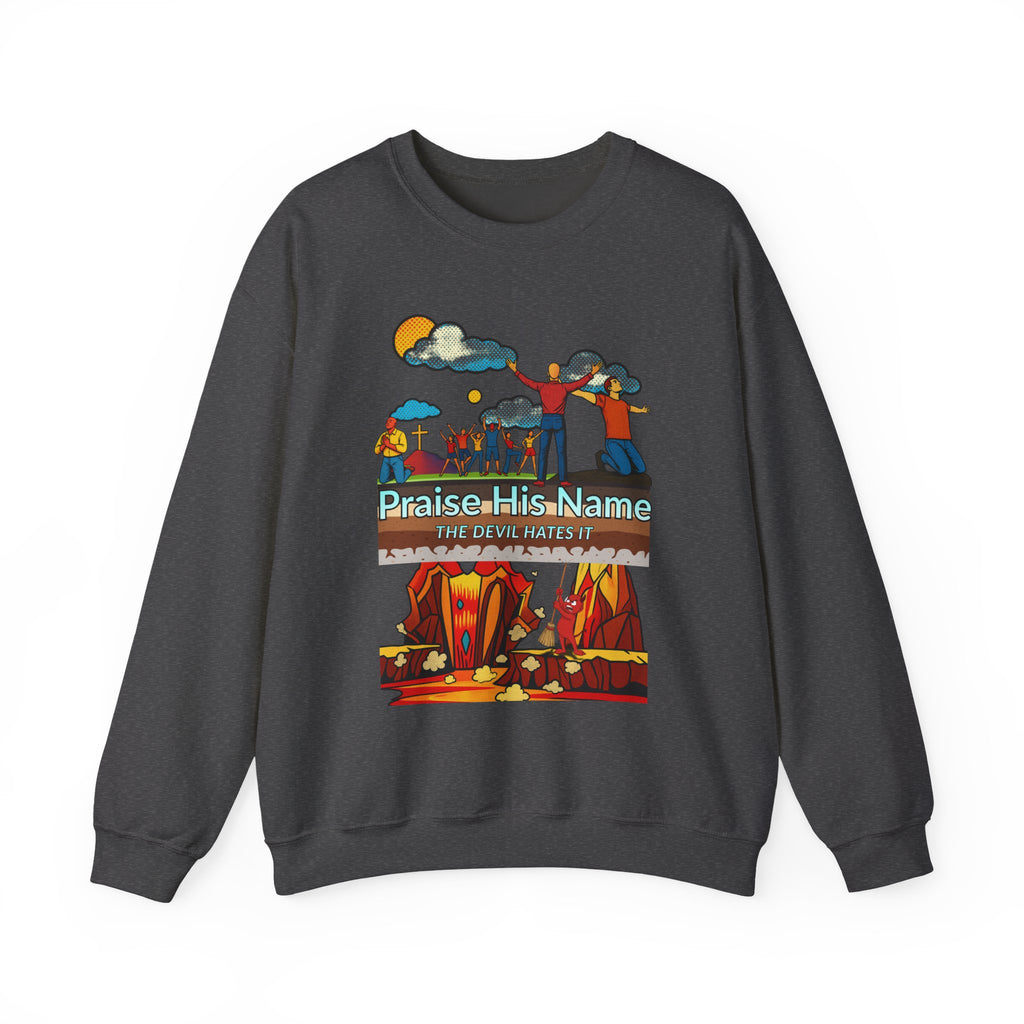 'Praise His Name' — Crewneck Sweatshirt