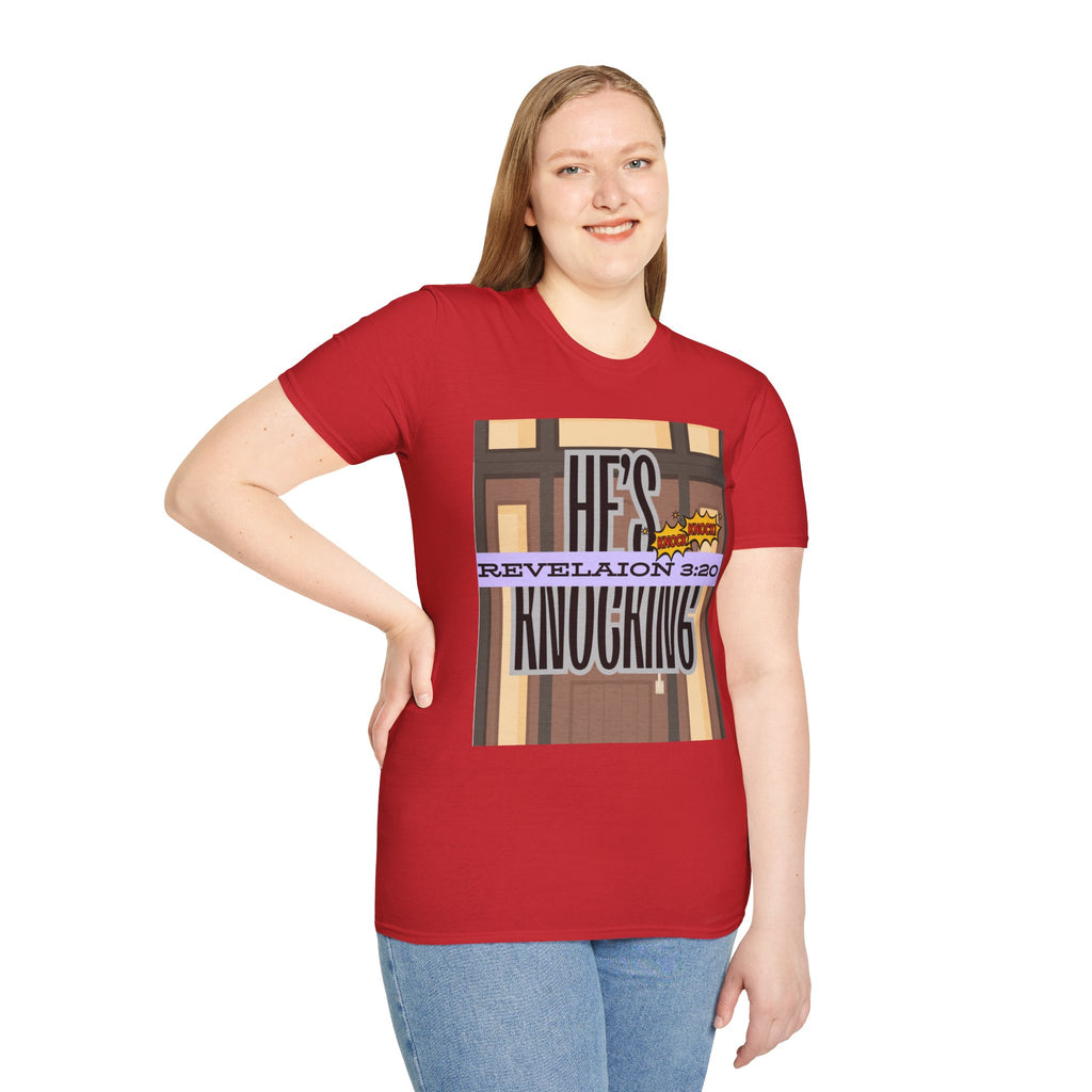 “He’s Knocking” Revelation 3:20 — Graphic T‑Shirt