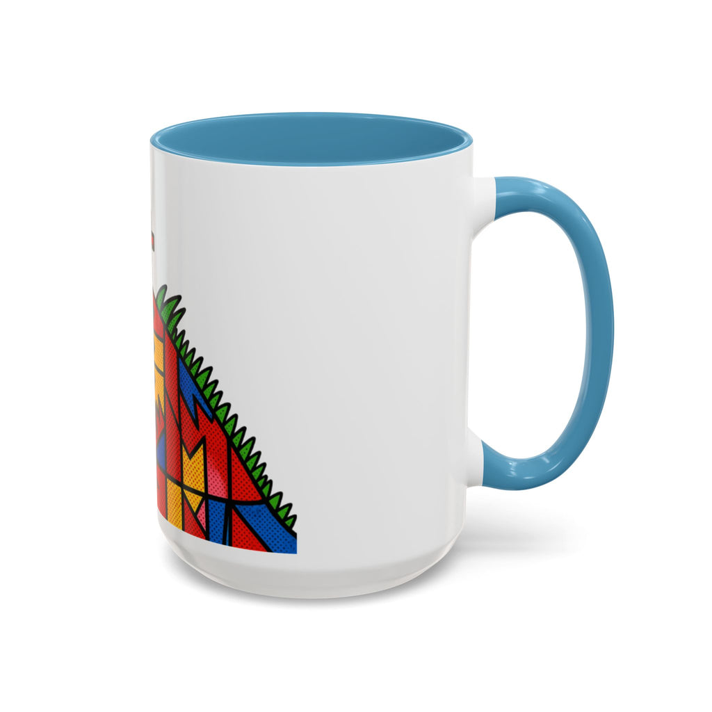 Colorful Christian Cross Accent Coffee Mug — Vibrant Faith Art (11/15oz)
