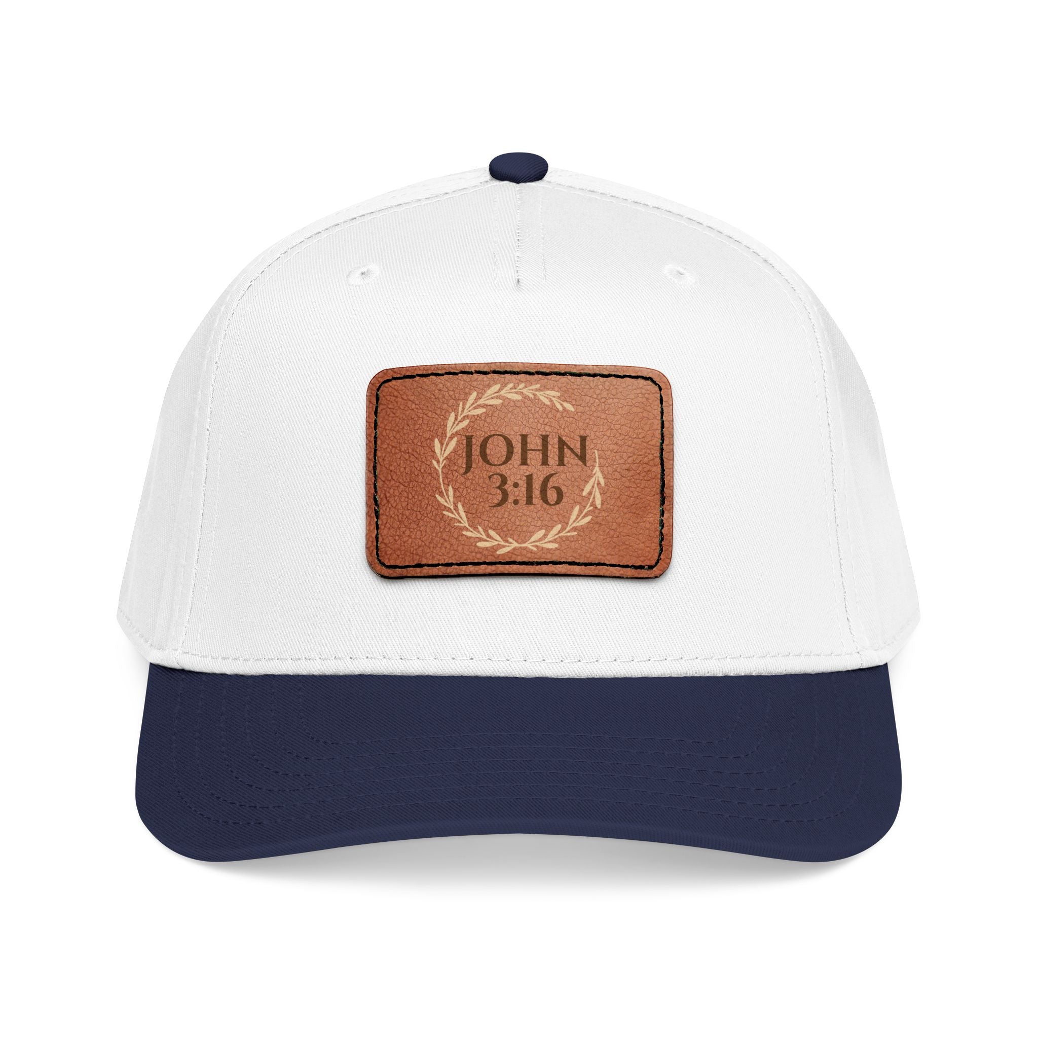 John 3:16 Leather Patch Baseball Cap