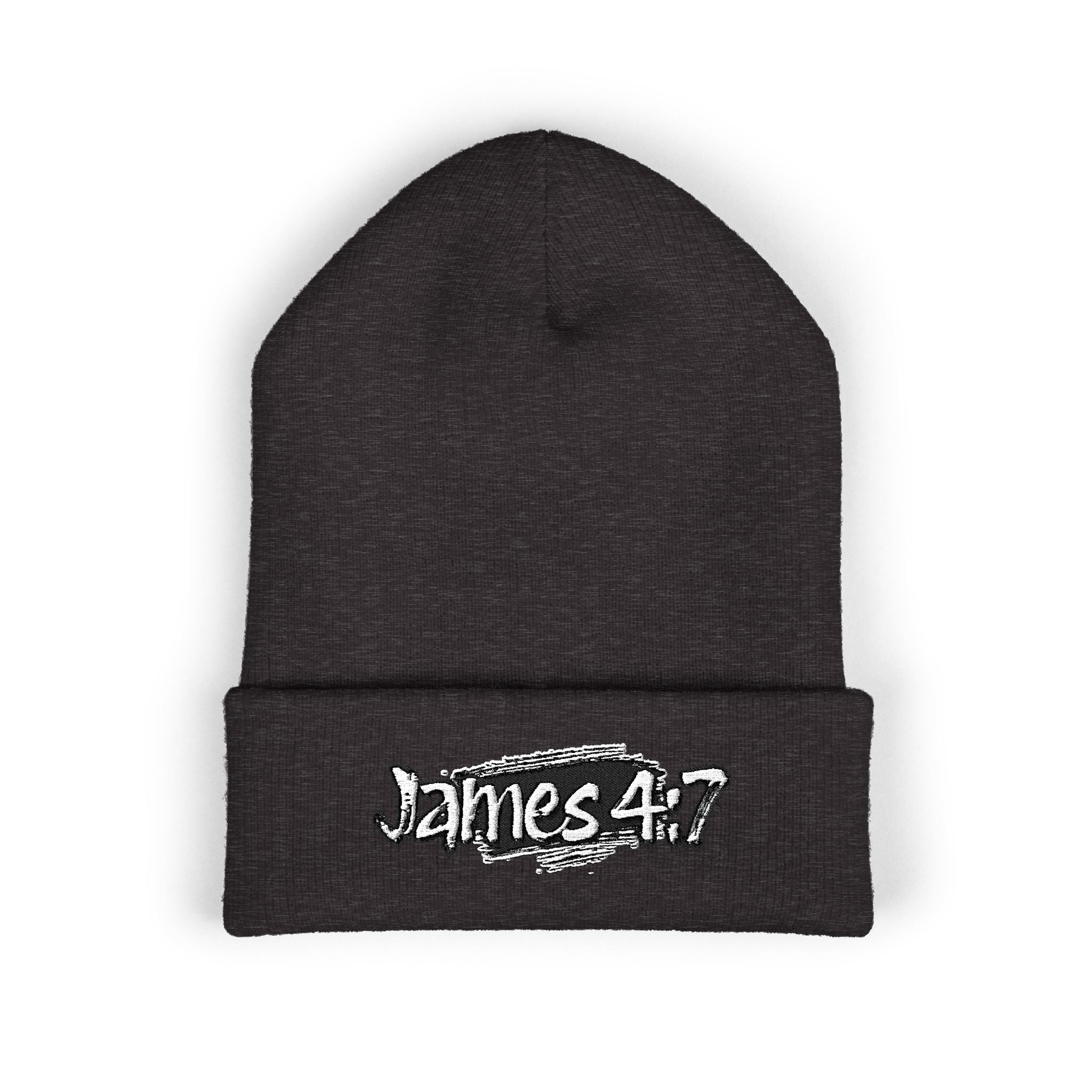 James 4:7 Embroidered Cuffed Beanie