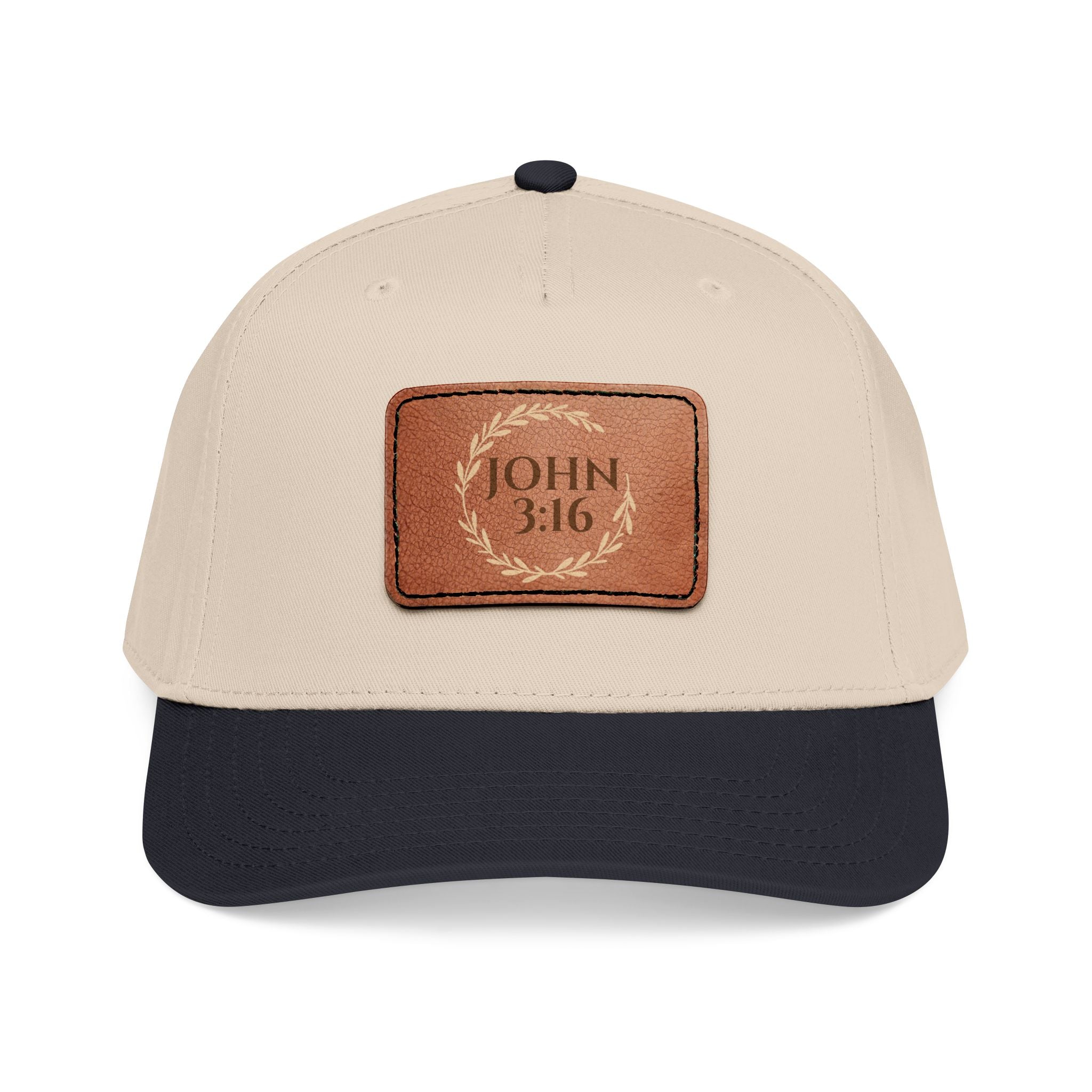 John 3:16 Leather Patch Baseball Cap