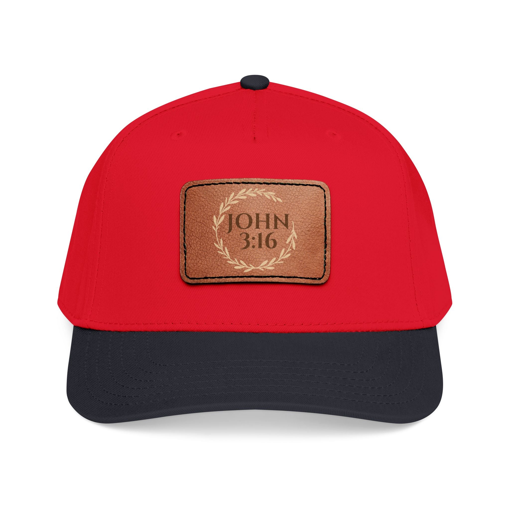 John 3:16 Leather Patch Baseball Cap