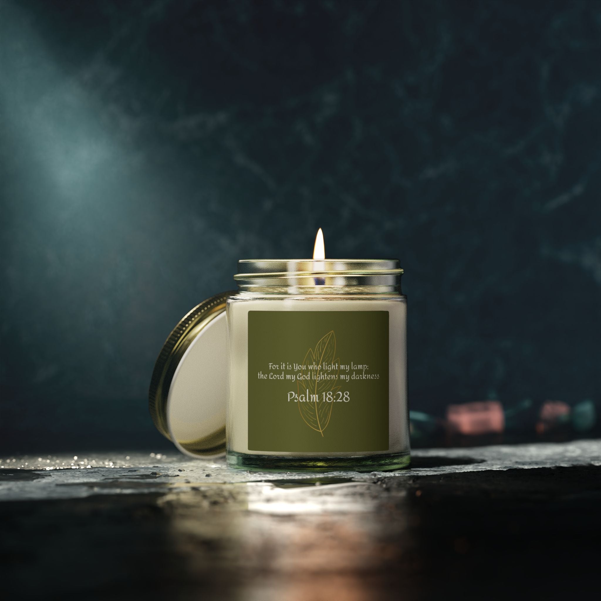 Psalm 18:28 Scented Candle — 4oz/9oz Jar