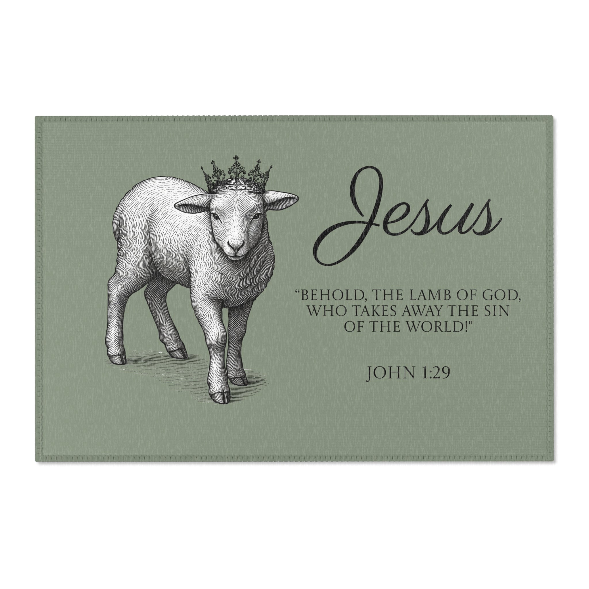 "Jesus: The Lion & The Lamb" —  Area Rugs (4 types & sizes)