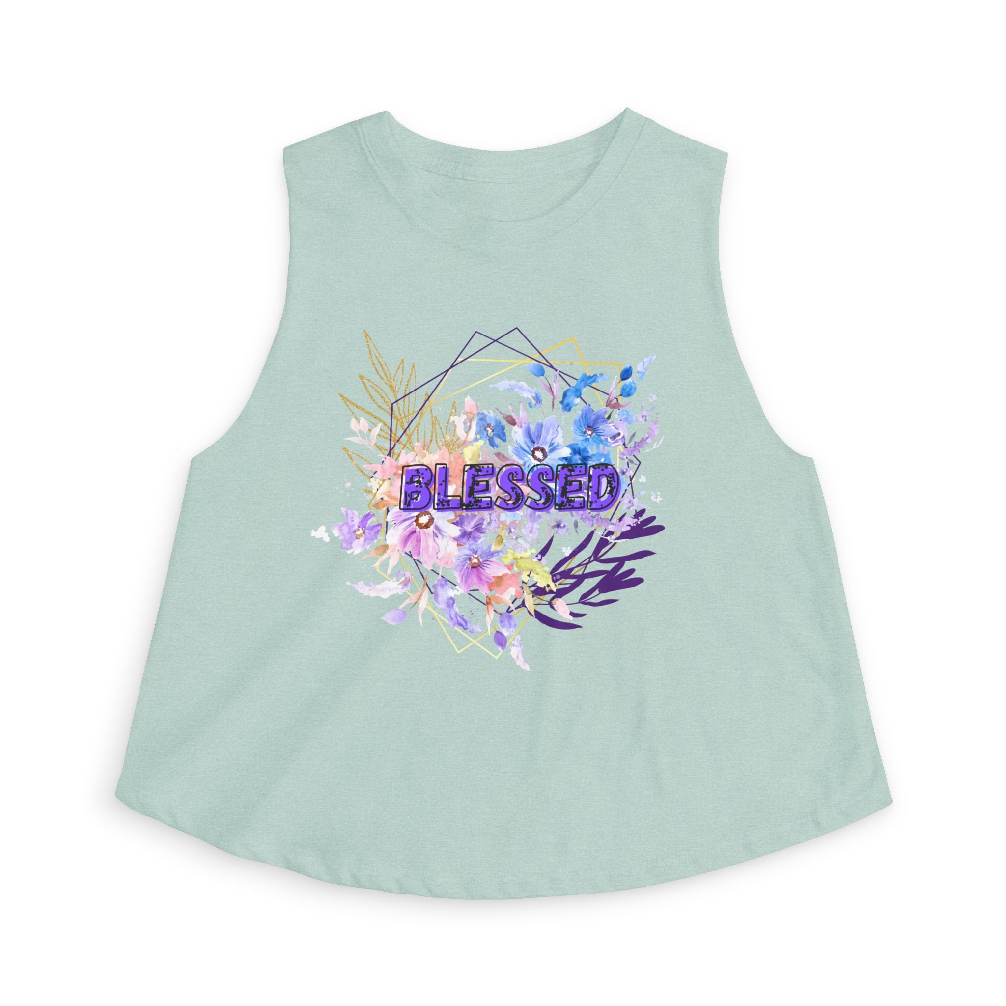 'Blessed'  — Floral Crop Top